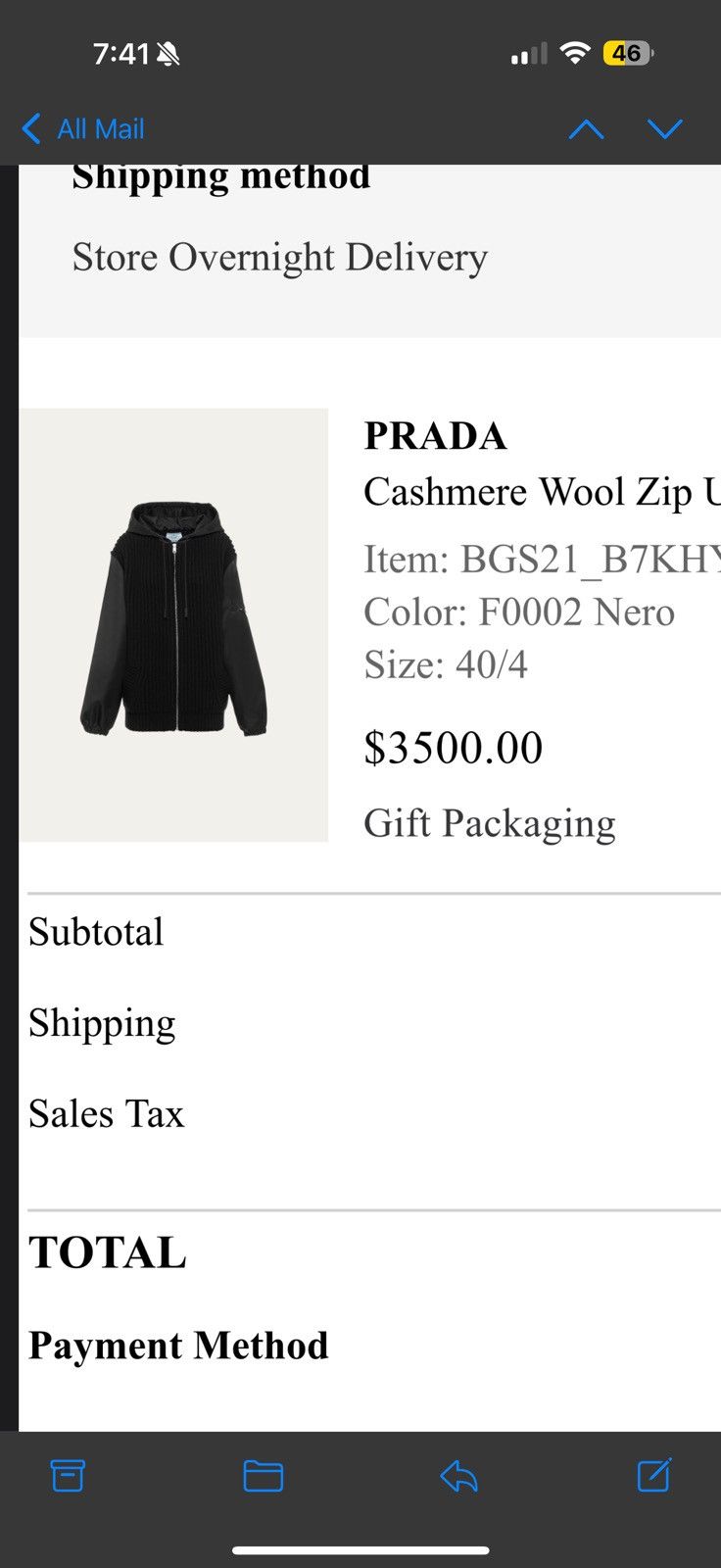 Prada prada cashmere and nylon jacket Size S / US 4 / IT 40 - 6 Thumbnail