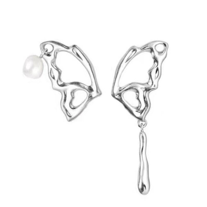Jewelry × Sterling Silver One pairs Crazy Earrings Gothic Punk Chrome Jewelry Spike Size ONE SIZE - 5 Thumbnail