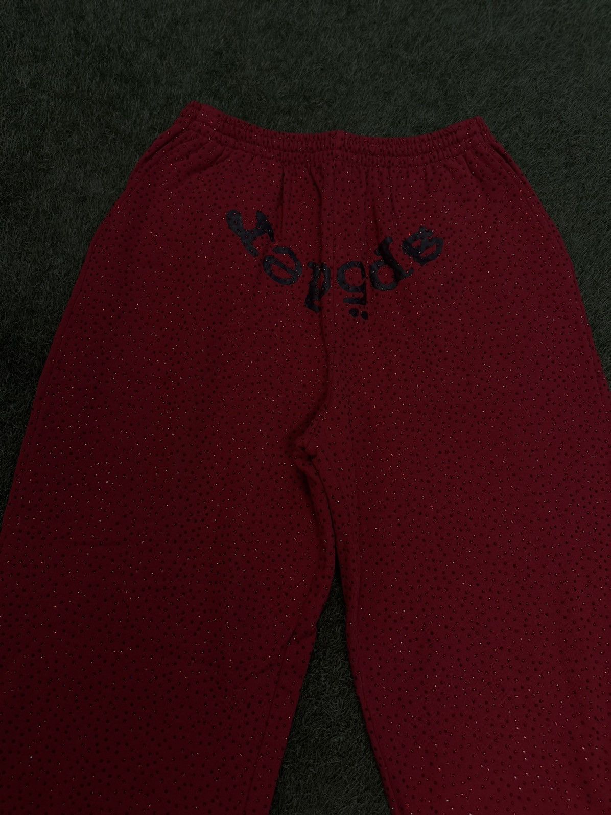 Sp5der Sp5der Worldwide VVS Red Stone Crystal Sweatpants XL (NEW) Size US 34 / EU 50 - 5 Thumbnail