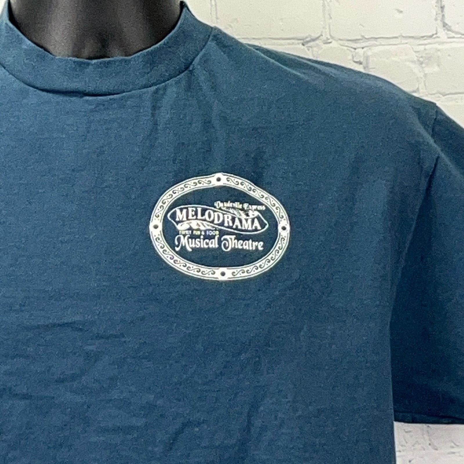 Hanes Vaudeville Express Melodrama Musical Theatre T Shirt Blue L Size US L / EU 52-54 / 3 - 6 Thumbnail