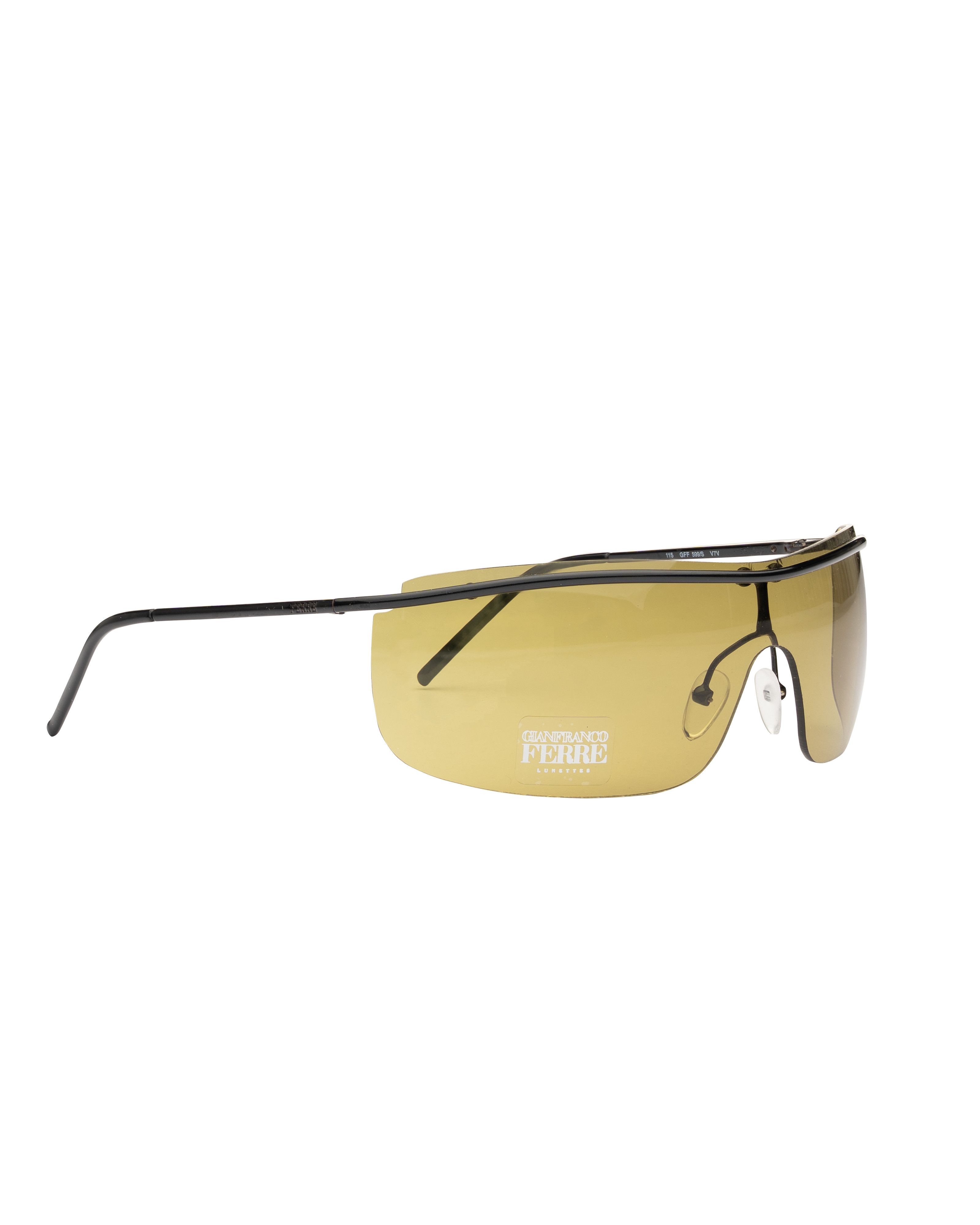 Gianfranco Ferre Gianfranco Ferre '00s Yellow Oversized Rimless Sunglasses Size ONE SIZE - 3 Thumbnail