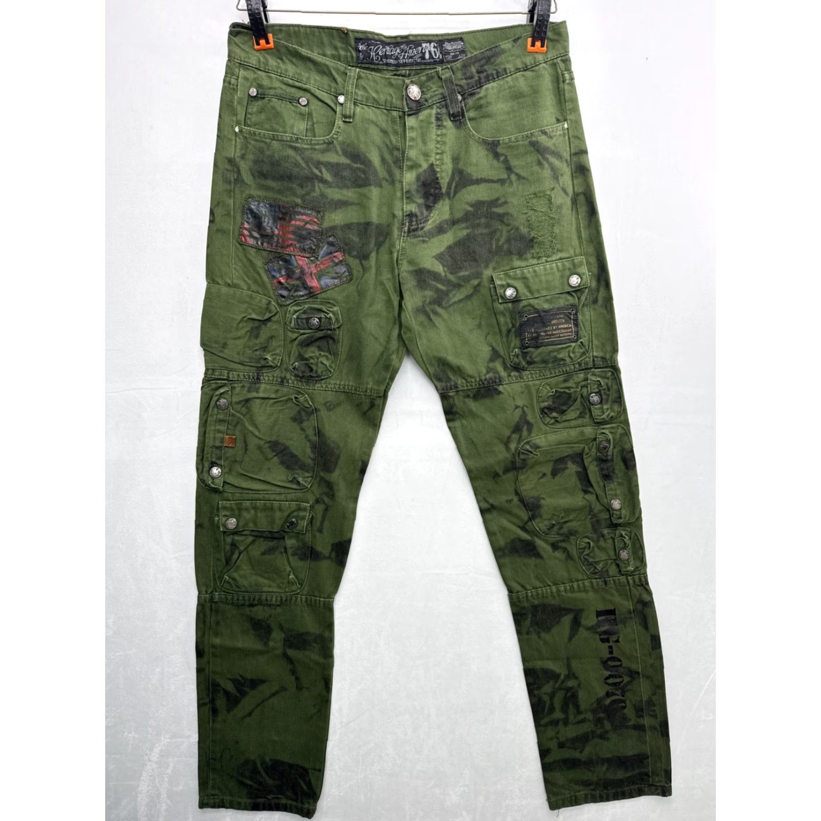 Vintage VINTAGE The Heritage by America Denim Distillery 1776 Cargo Jeans Button Fly 32x32 Size US 32 / EU 48 - 2 Thumbnail