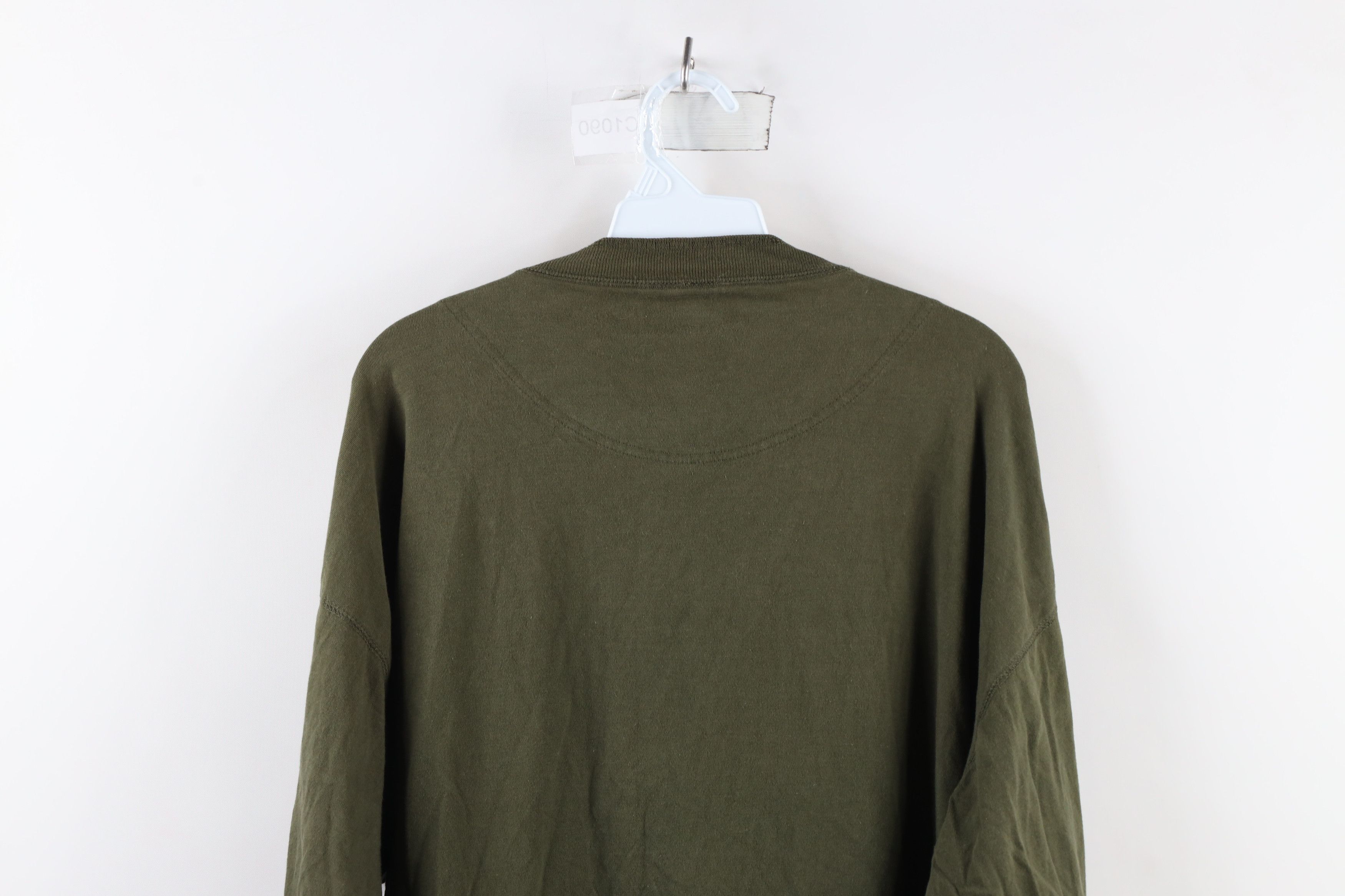 Vintage Vintage 90s Streetwear Long Sleeve Henley T-Shirt Olive Size US XL / EU 56 / 4 - 7 Thumbnail