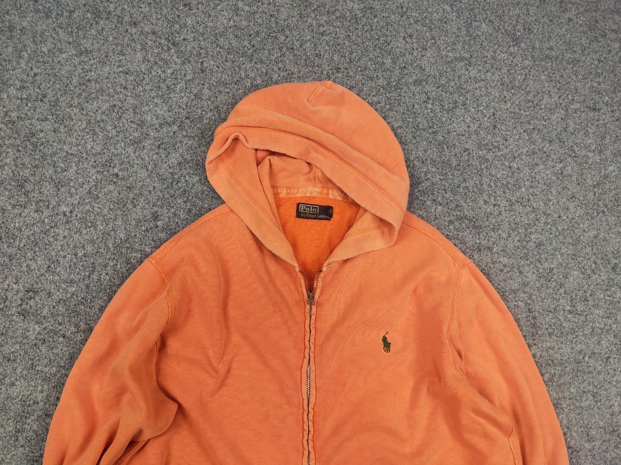 Polo Ralph Lauren Vintage 90's Polo Ralph Lauren RRL Zip Orange Faded Hoodie Size US L / EU 52-54 / 3 - 4 Thumbnail