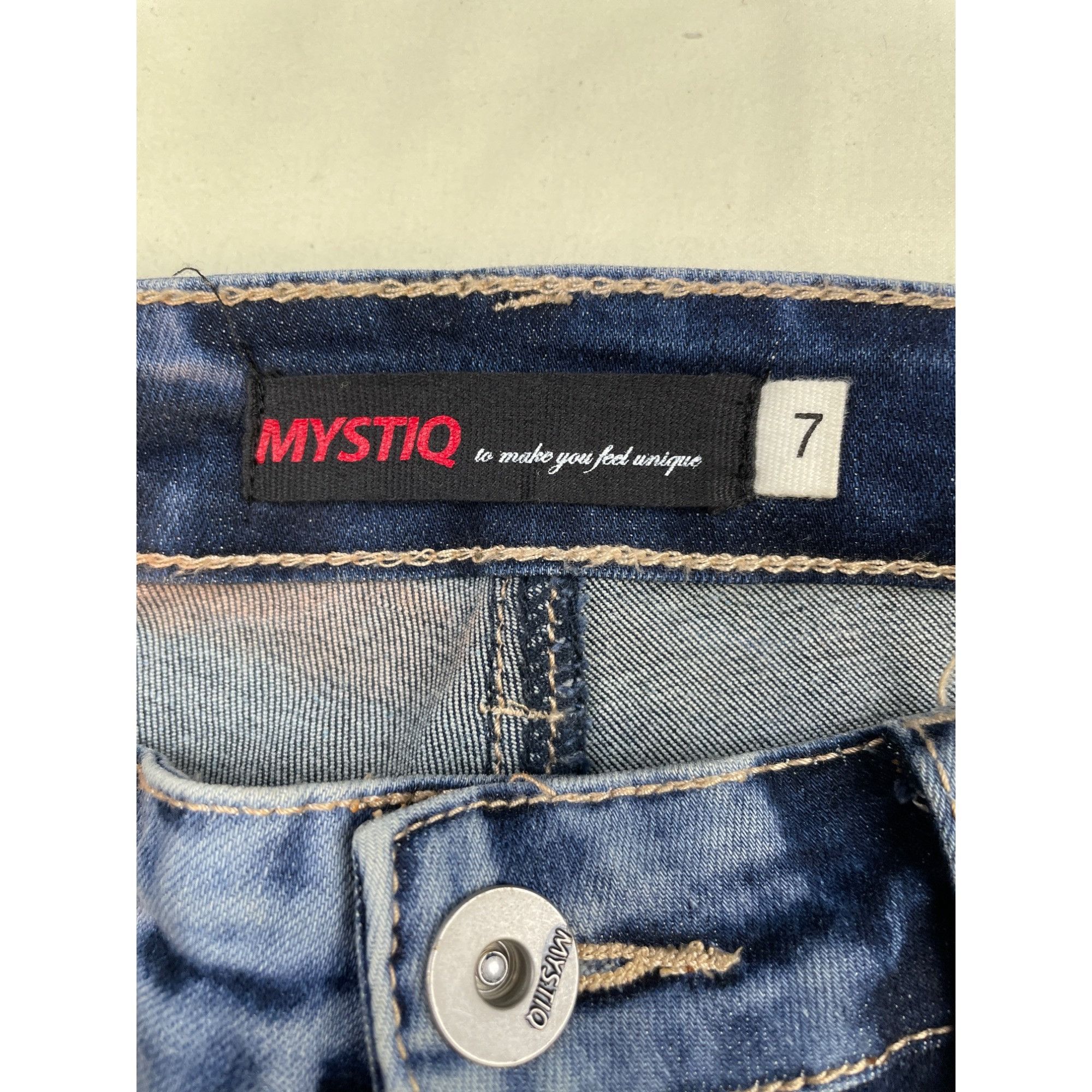 Other Mystiq Women's Blue/Orange Stretch Skinny Ripped Jeans Size Size 27" / US 4 / IT 40 - 4 Thumbnail