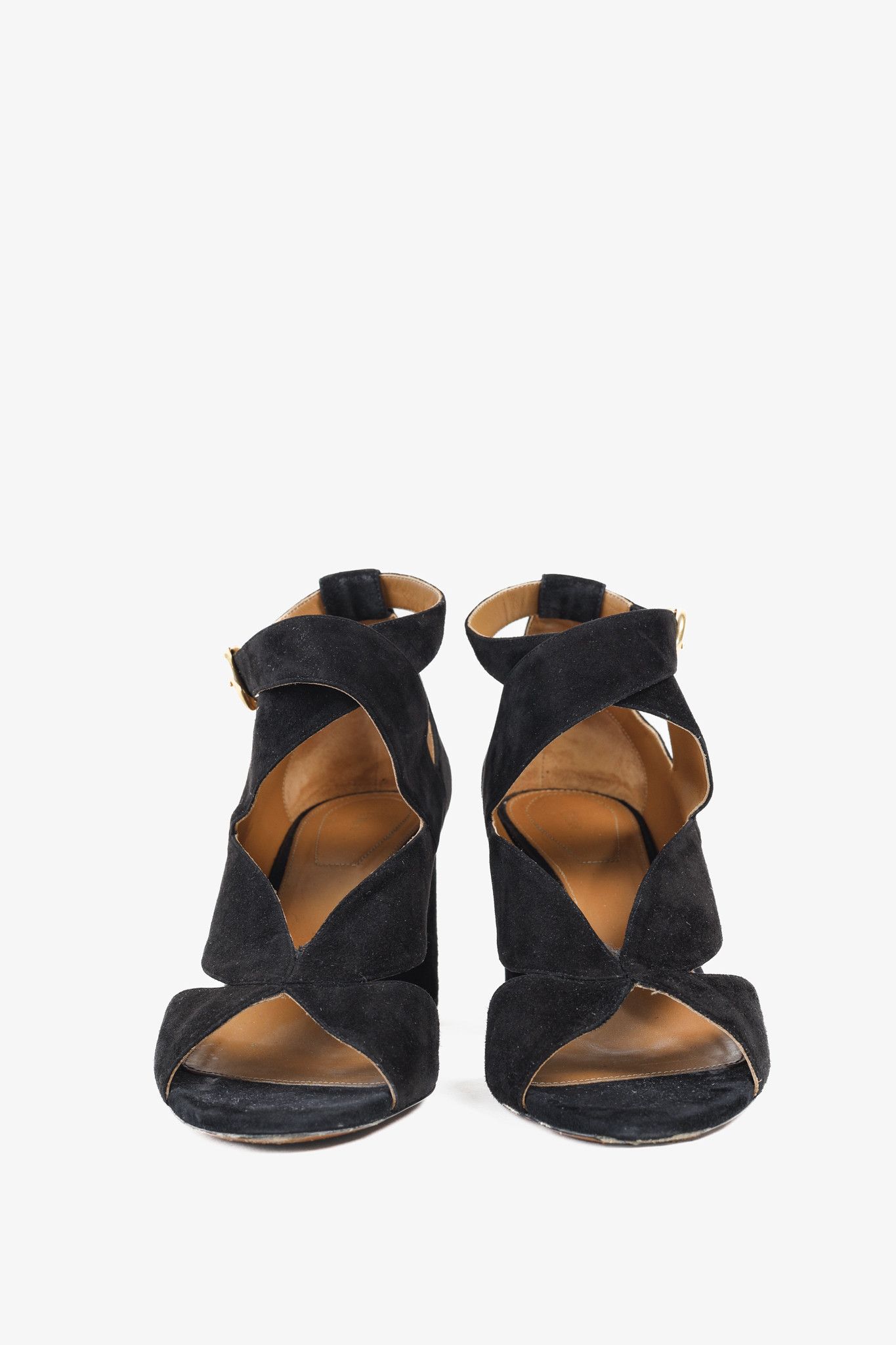 Chloe Chloe Graphic Leaves Cross-Over Suede Sandals Size US 8.5 / IT 38.5 - 2 Thumbnail