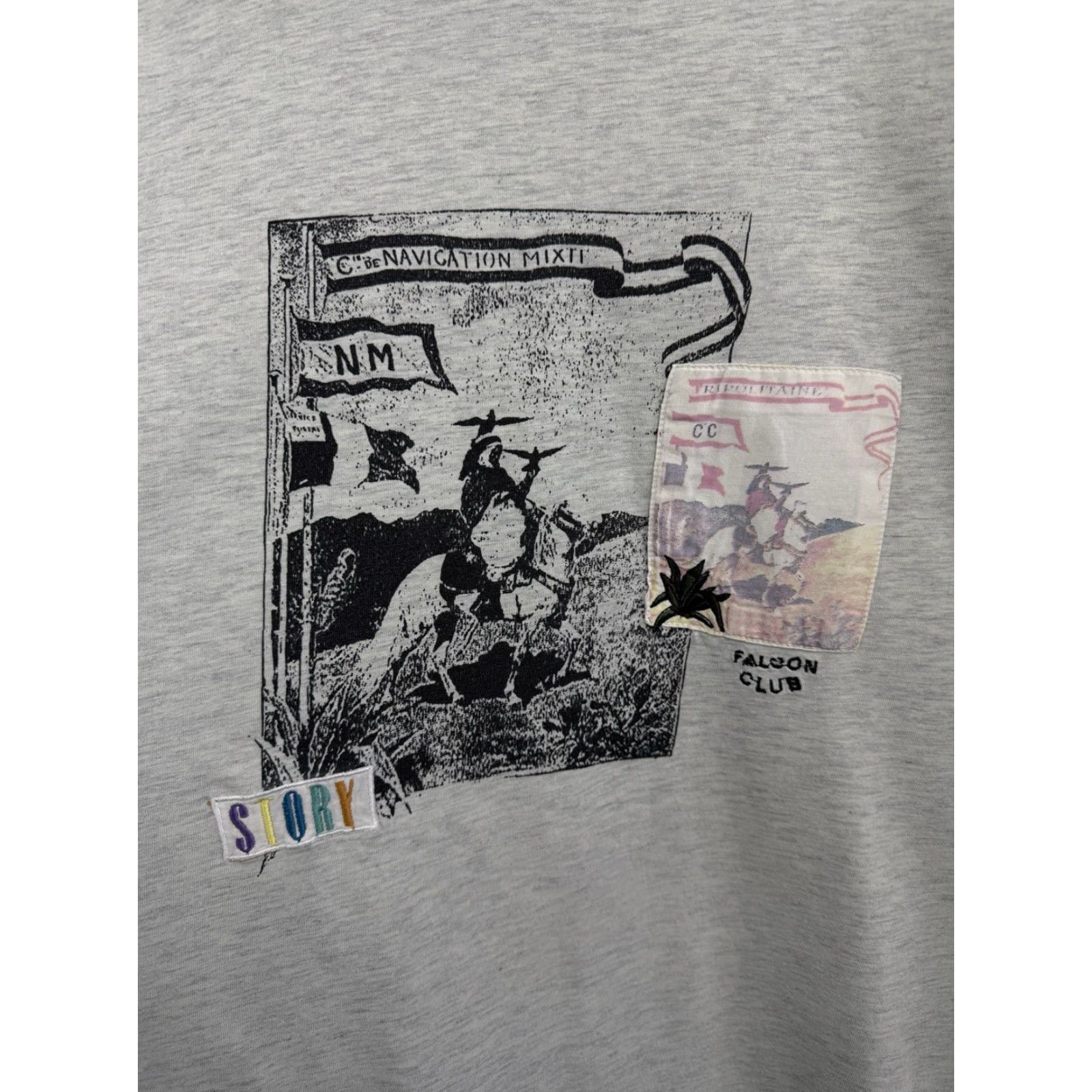 Carlo Colucci VINTAGE Carlo Colucci Tripolitaine Retro Picture T-Shirt XL Men Gray 90s Size US XL / EU 56 / 4 - 4 Thumbnail