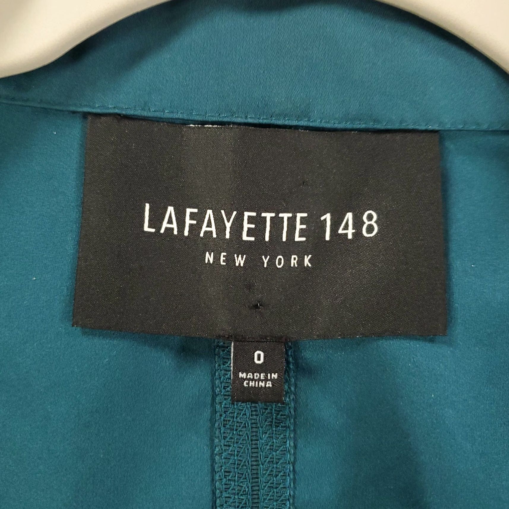 Vintage Lafayette 148 Jacket Womens Size 0 Blue Full Zip Long Sleeve Pockets - Classic, Designer, Jacket, Women Size XS / US 0-2 / IT 36-38 - 3 Thumbnail