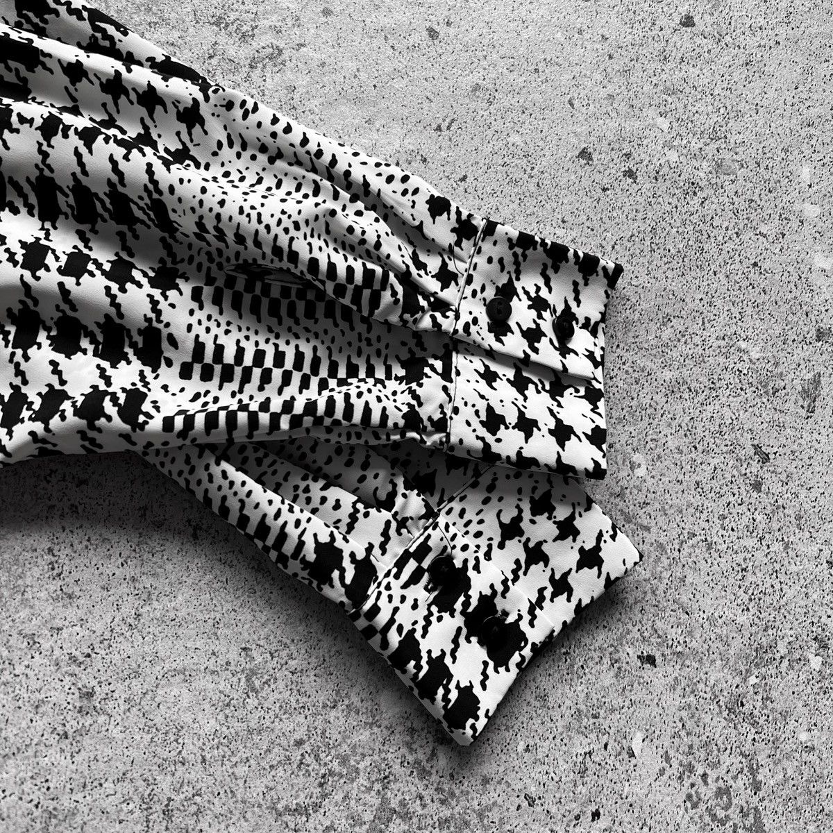 Designer × H&M H&M Richard Allan Black White Geometric Button Shirt Blouse Size XL / US 12-14 / IT 48-50 - 6 Thumbnail