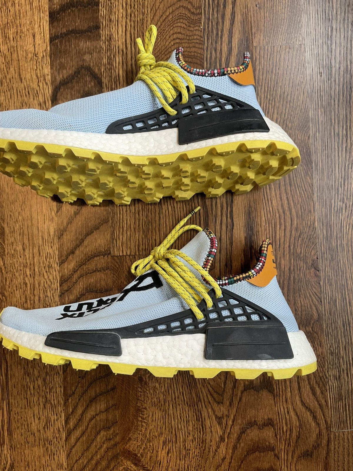 Adidas × Pharrell Adidas Pharrell PW Solar Hu NMD Sky Blue Size US 9.5 / EU 42-43 - 3 Thumbnail