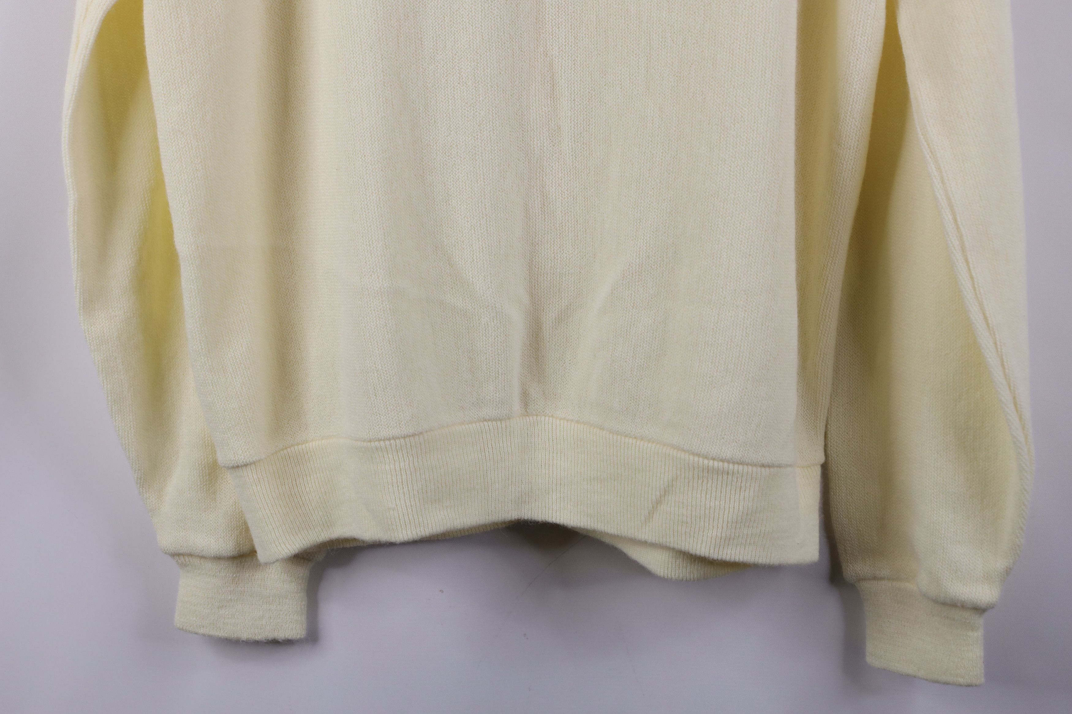 Vintage Vintage 70s Streetwear Knit Cardigan Sweater Pale Yellow USA Size US L / EU 52-54 / 3 - 10 Thumbnail