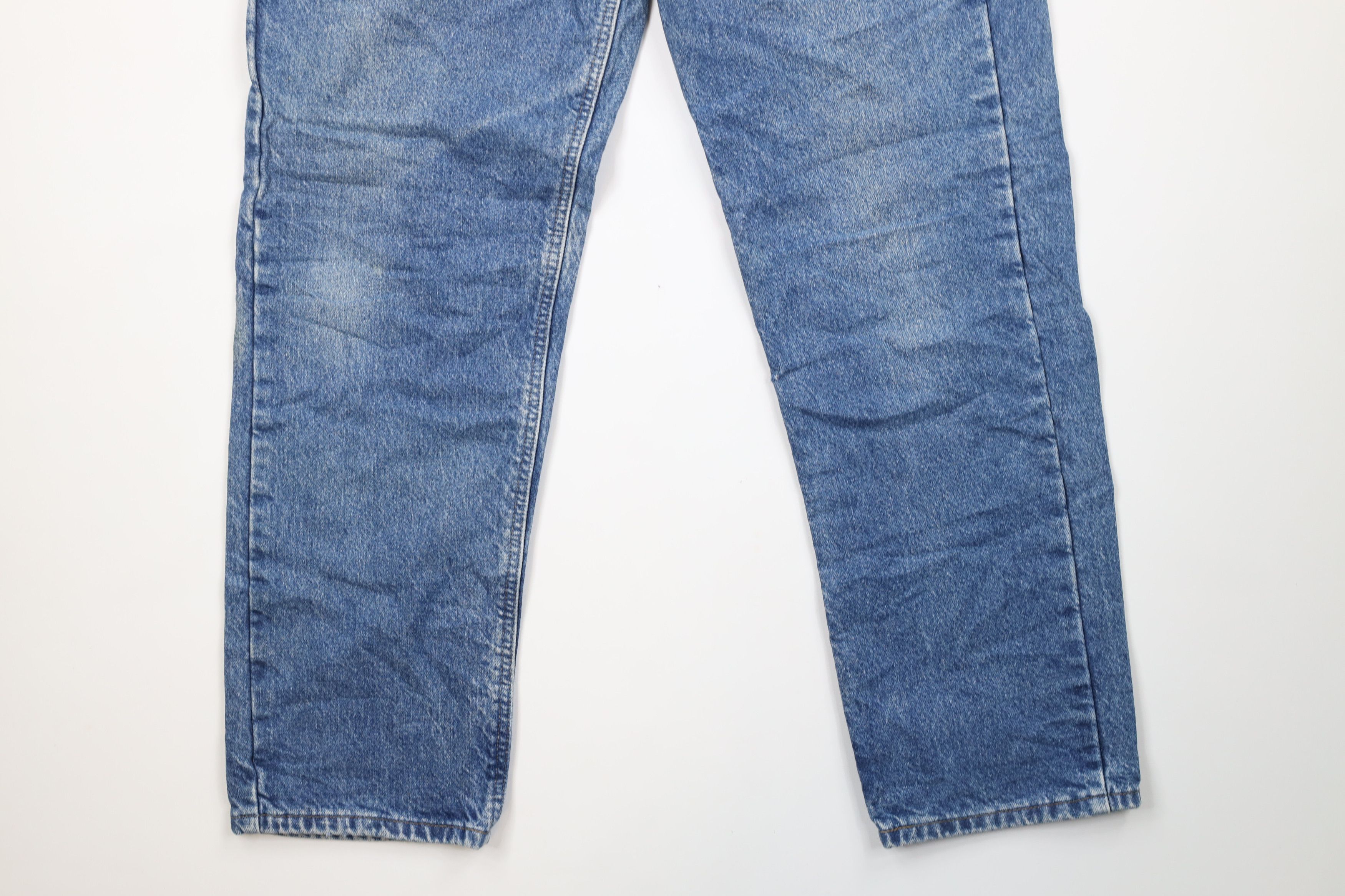 Carhartt × Vintage Vintage Carhartt Spell Out Flannel Lined Denim Jeans Blue Size US 32 / EU 48 - 4 Thumbnail