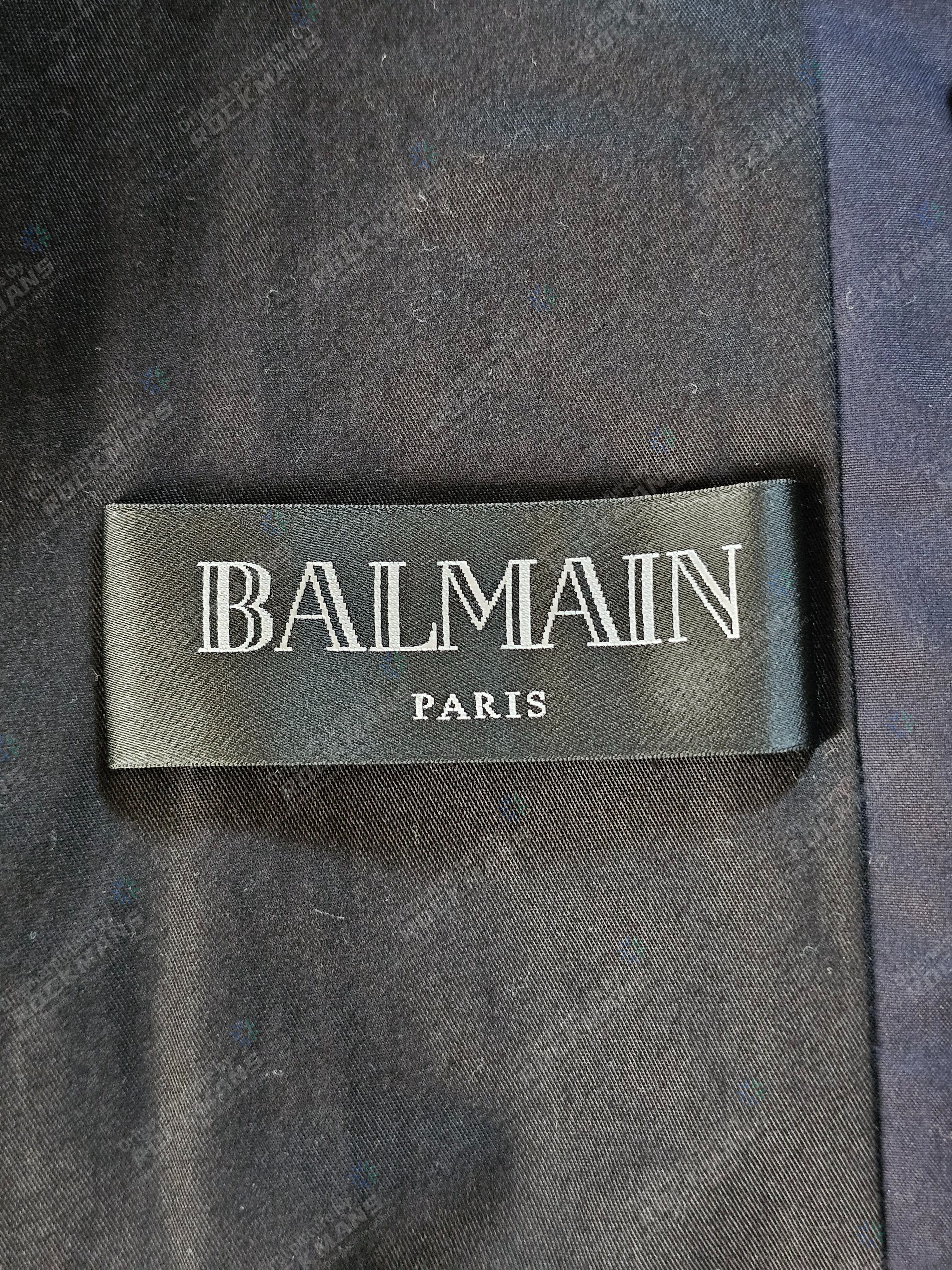Balmain BALMAIN Men's Dark Blue Biker Blazer Jacket Size 50 Size US L / EU 52-54 / 3 - 5 Thumbnail