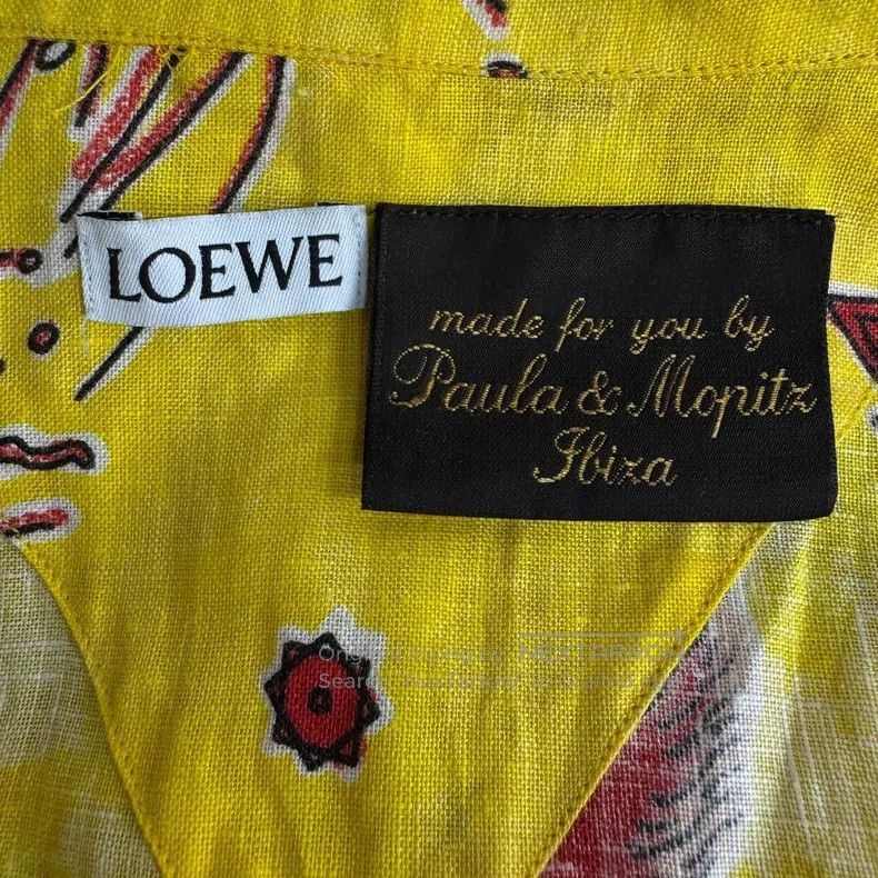 Loewe Loewe Yellow Animal Print Lapel Single-breasted Shirt Size US L / EU 52-54 / 3 - 3 Thumbnail