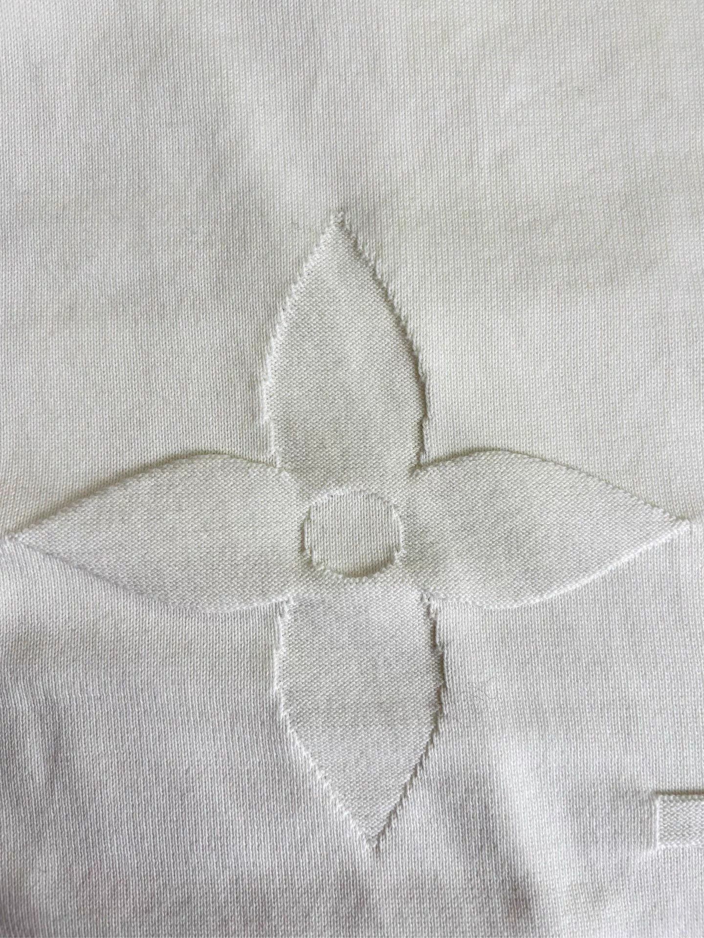 Louis Vuitton LV 26 Holiday Monogram Embossed Knit SS White S Size US S / EU 44-46 / 1 - 4 Thumbnail