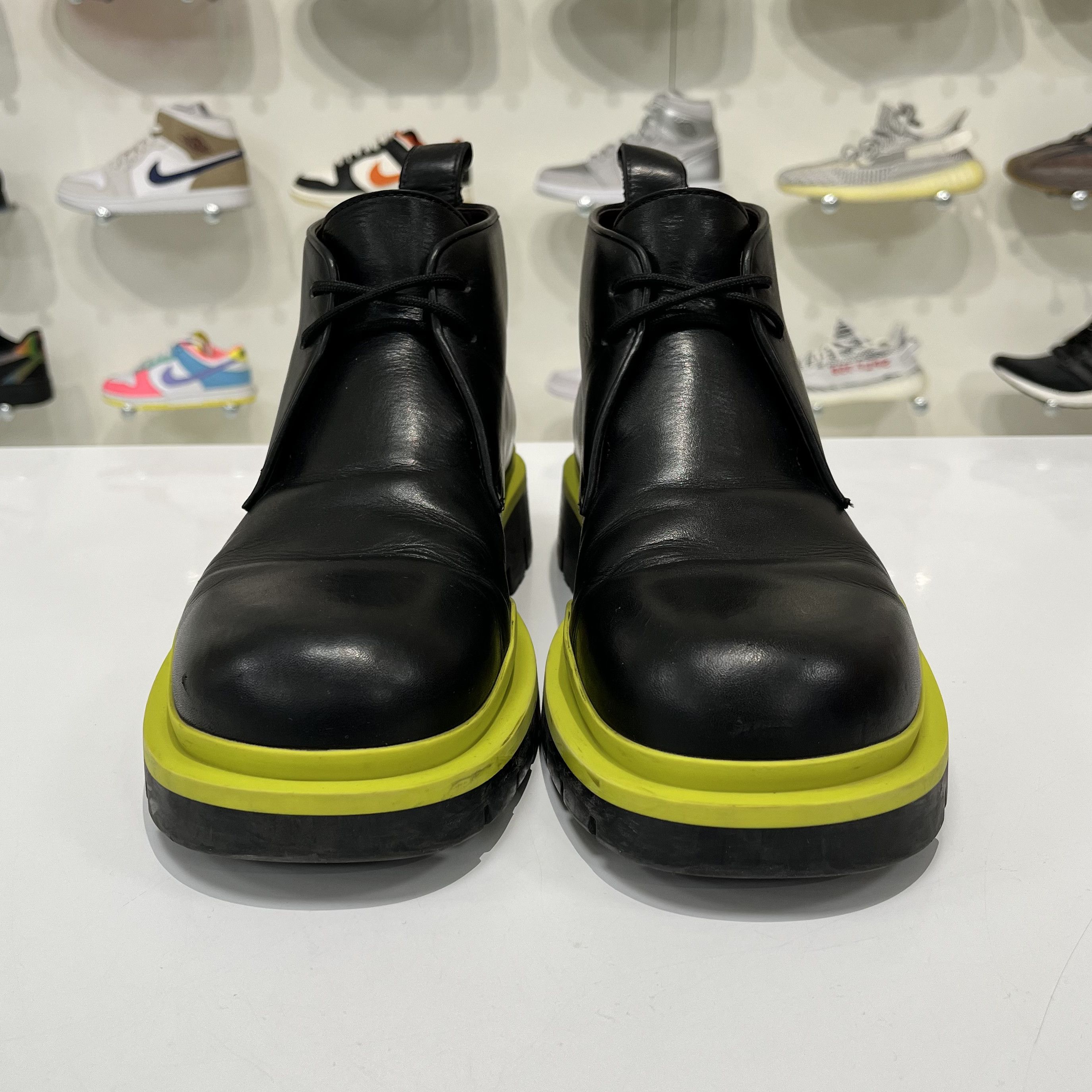Bottega Veneta Bottega Veneta Tire Leather Boots Black/Green Size US 9.5 / EU 42-43 - 2 Thumbnail