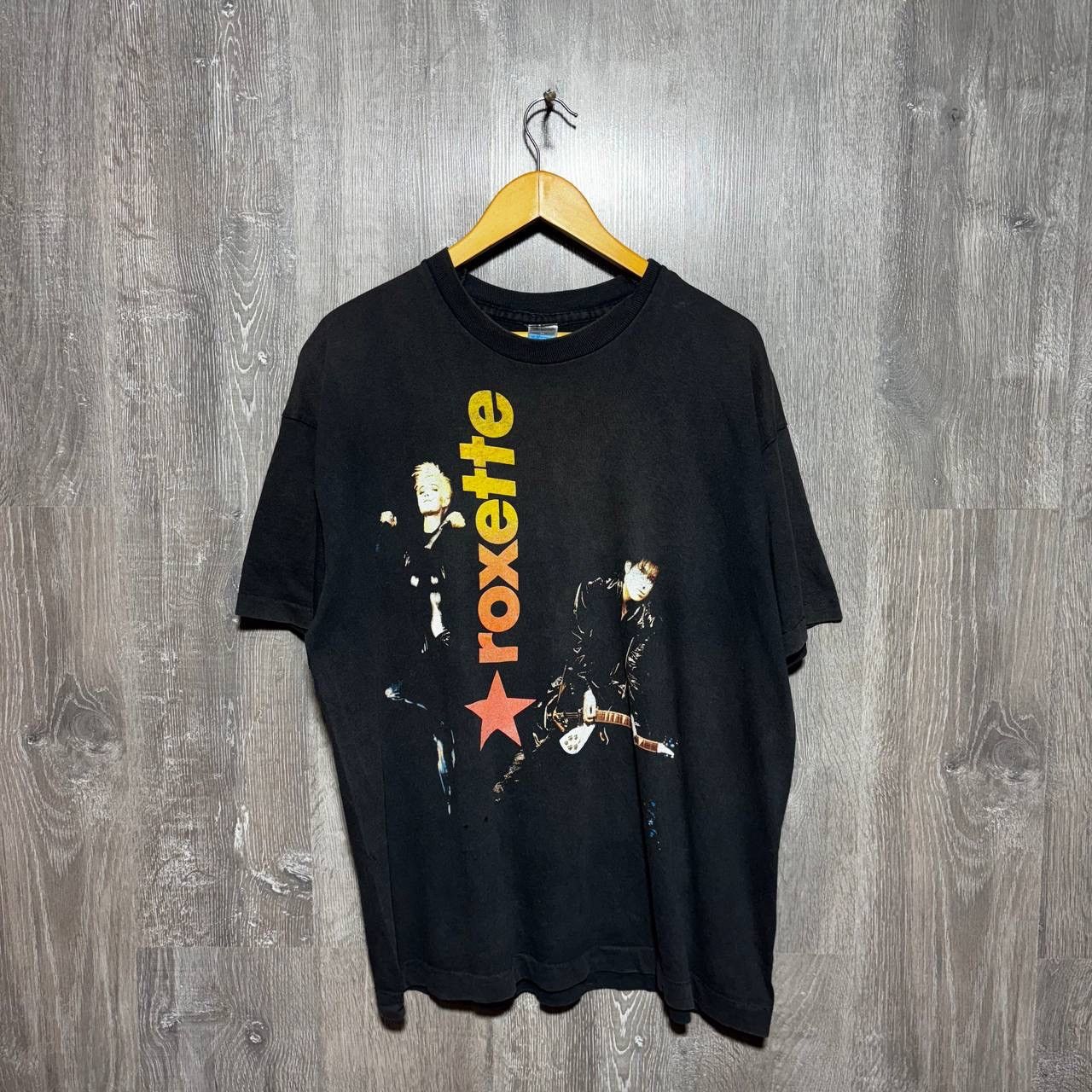 Band Tees Vintage 1991 ROXETTE Tshirt XL 90s Swedish pop rock duo Size US XL / EU 56 / 4 - 1 Thumbnail