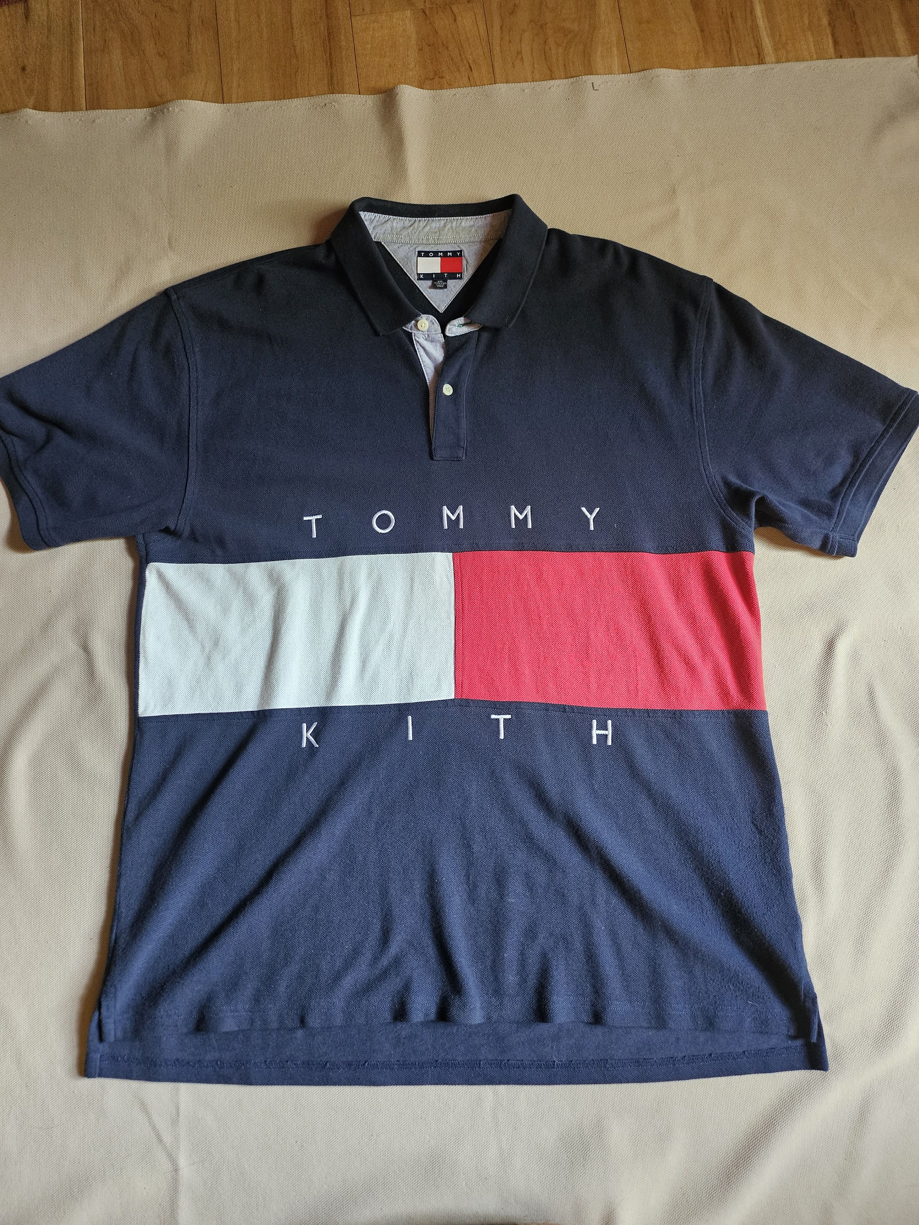 Kith × Tommy Hilfiger Kith x Tommy Hilfiger Navy Flag Polo Size US XXL / EU 58 / 5 - 1 Thumbnail
