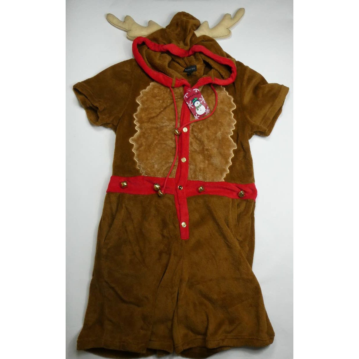 Blizzard Bay Reindeer men's Ugly Christmas Romper, medium, store NEW