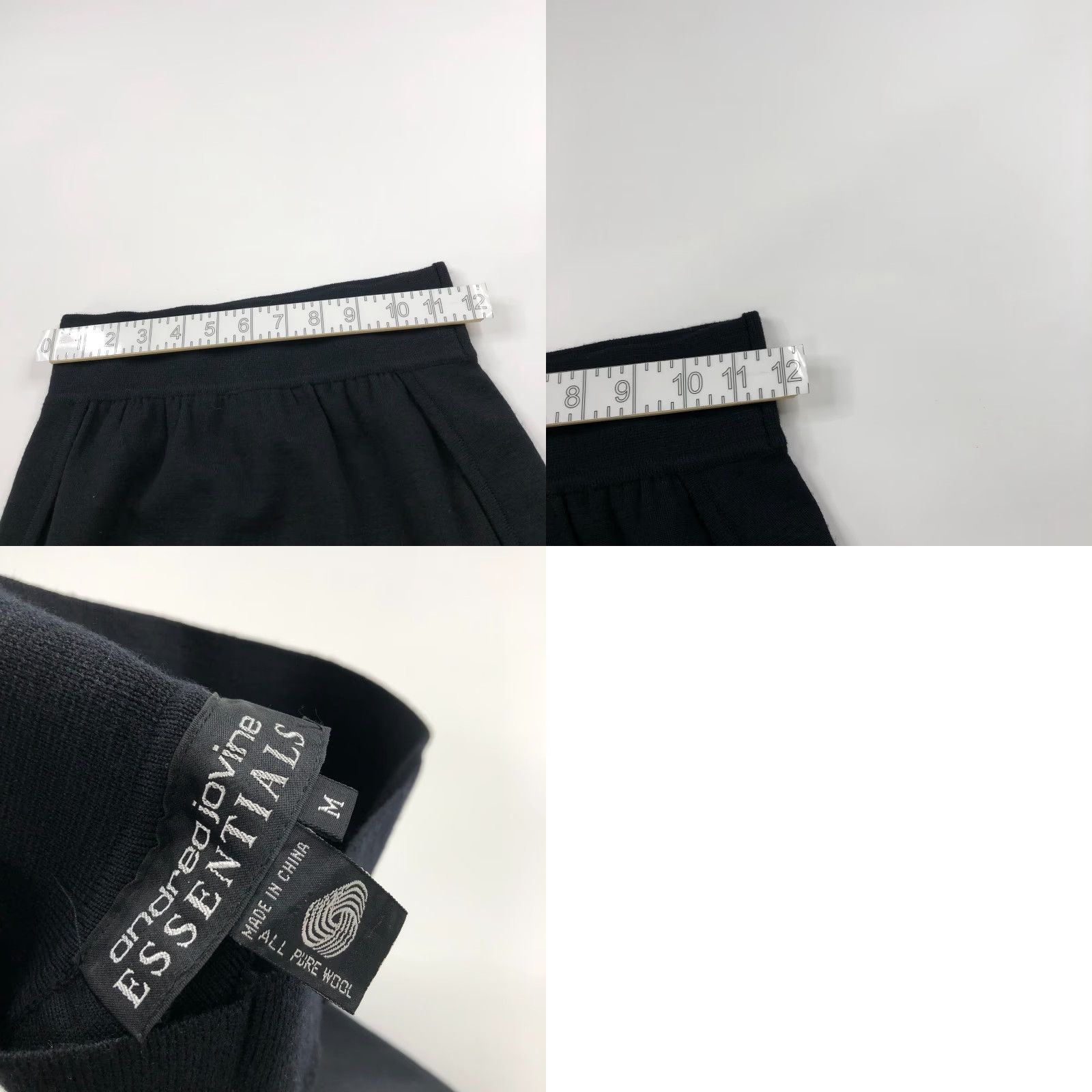 Vintage Andrea Jovine Skirt Maxi Wool 100% Black M Adult Womens Long Cotton? Size 32" / US 10 / IT 46 - 8 Thumbnail