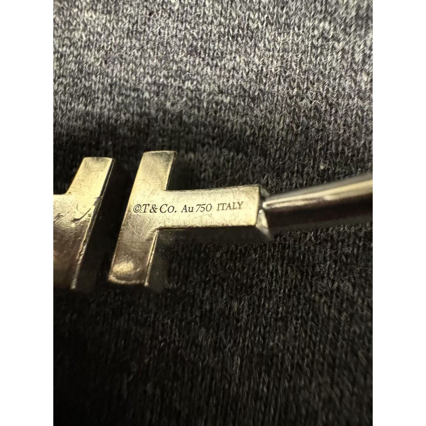 Tiffany & Co. Tiffany & Co. 18K Gold Diamond T Bangle Bracelet Made In Ita Size ONE SIZE - 3 Thumbnail