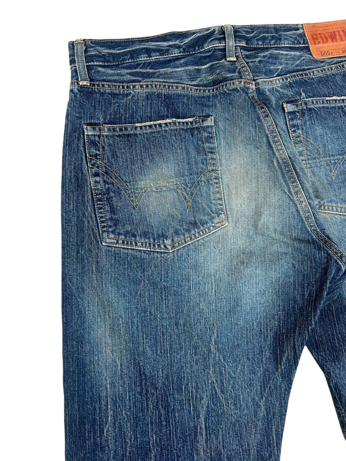 Edwin Edwin 505Z Japan Rusty Denim Dirty Mud Selvedge Jeans Size US 36 / EU 52 - 14 Thumbnail