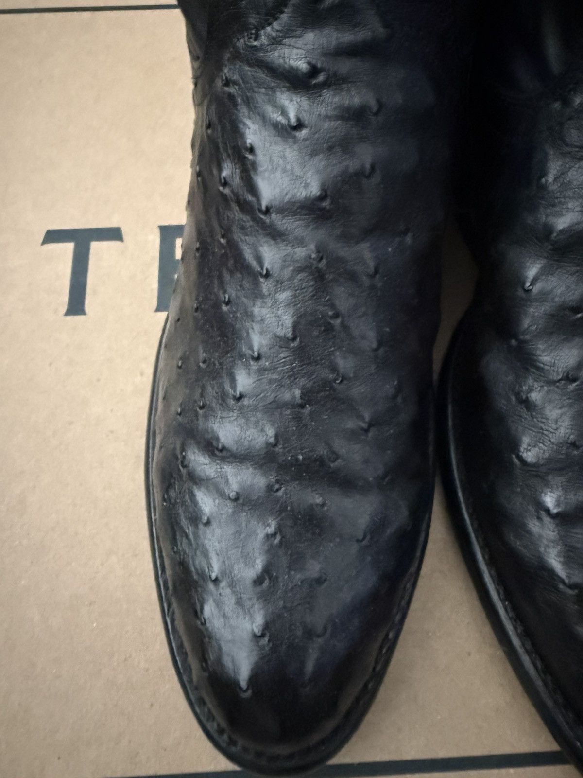 Tecovas Tecovas “The Dean” in Onyx Ostrich Size US 9 / EU 42 - 2 Thumbnail