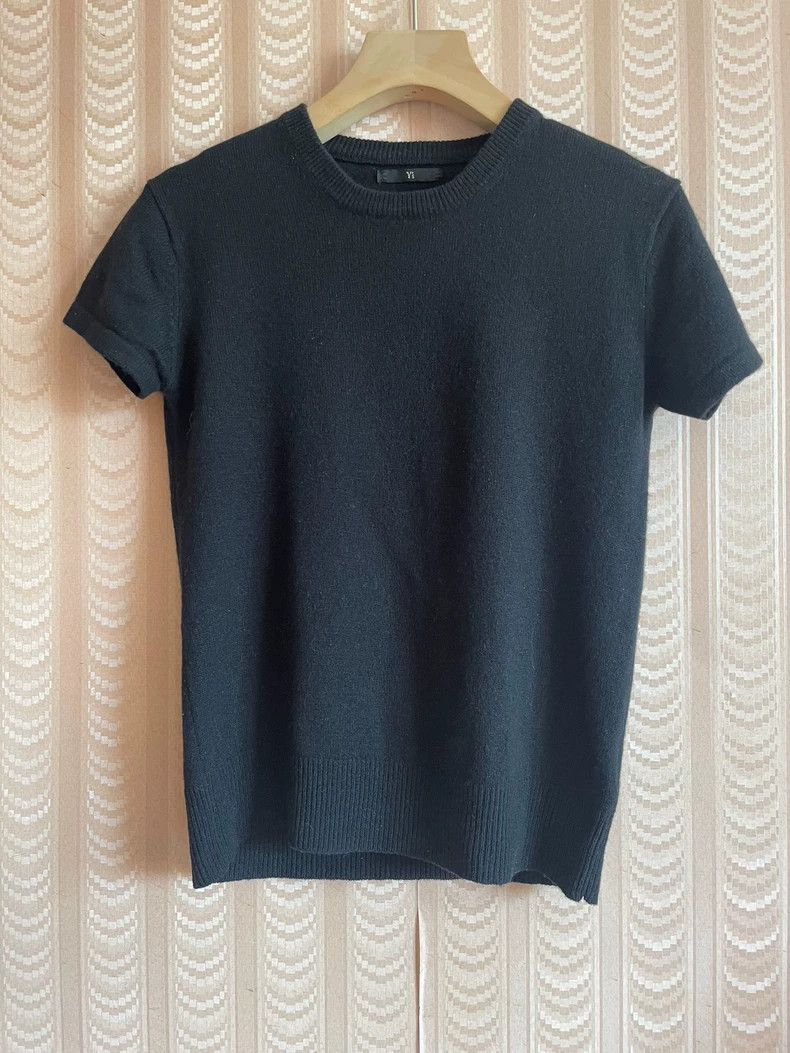 Y's Y's size os Black wool top with short sleeves Size US M / EU 48-50 / 2 - 1 Thumbnail