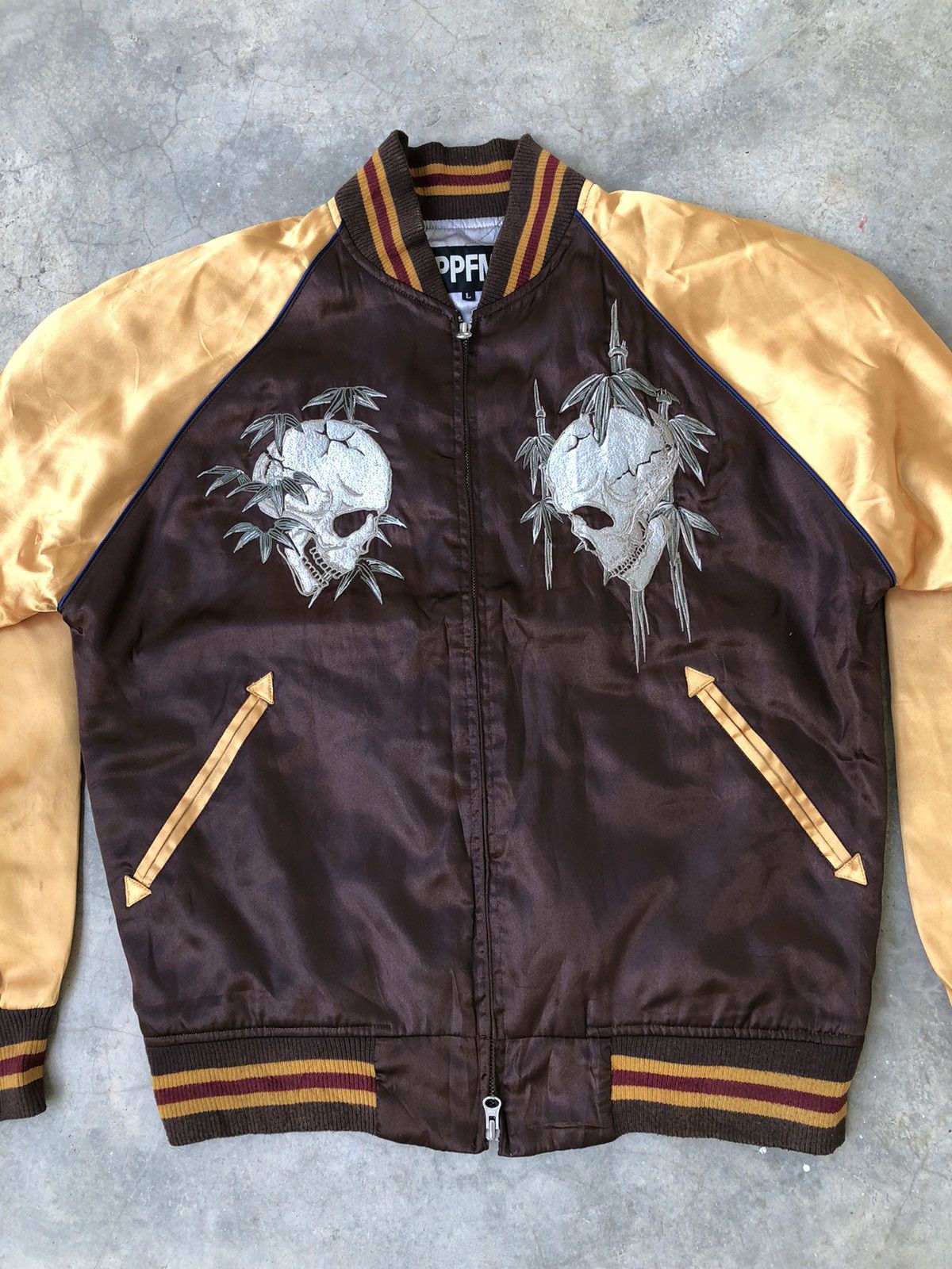 Japanese Brand Rare PPFM Sukajan Embroided Skull And Rest In Peace Back Hit Size US S / EU 44-46 / 1 - 7 Thumbnail