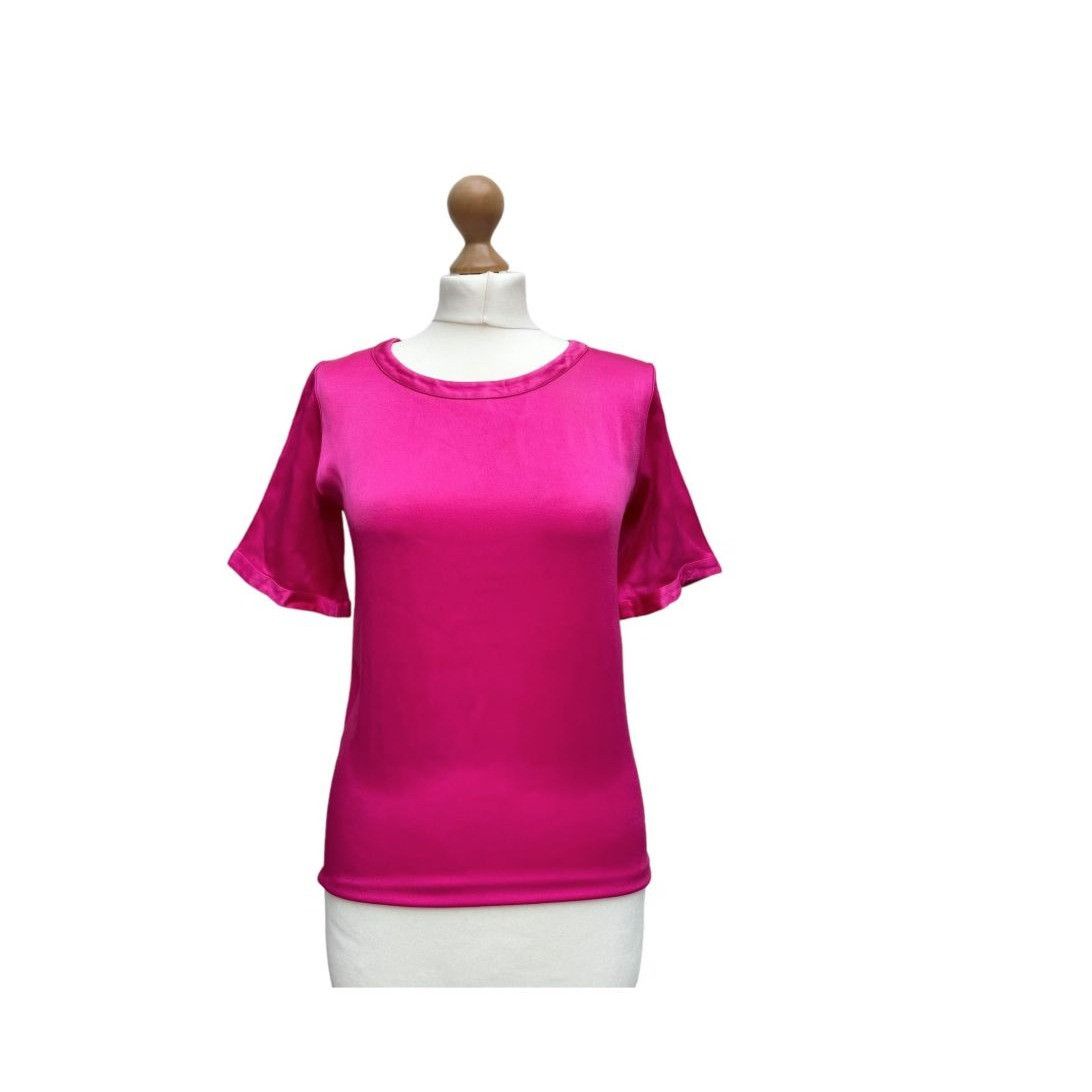 Yves Saint Laurent Vintage Pink Silk T-shirt Size M / US 6-8 / IT 42-44 - 1 Thumbnail