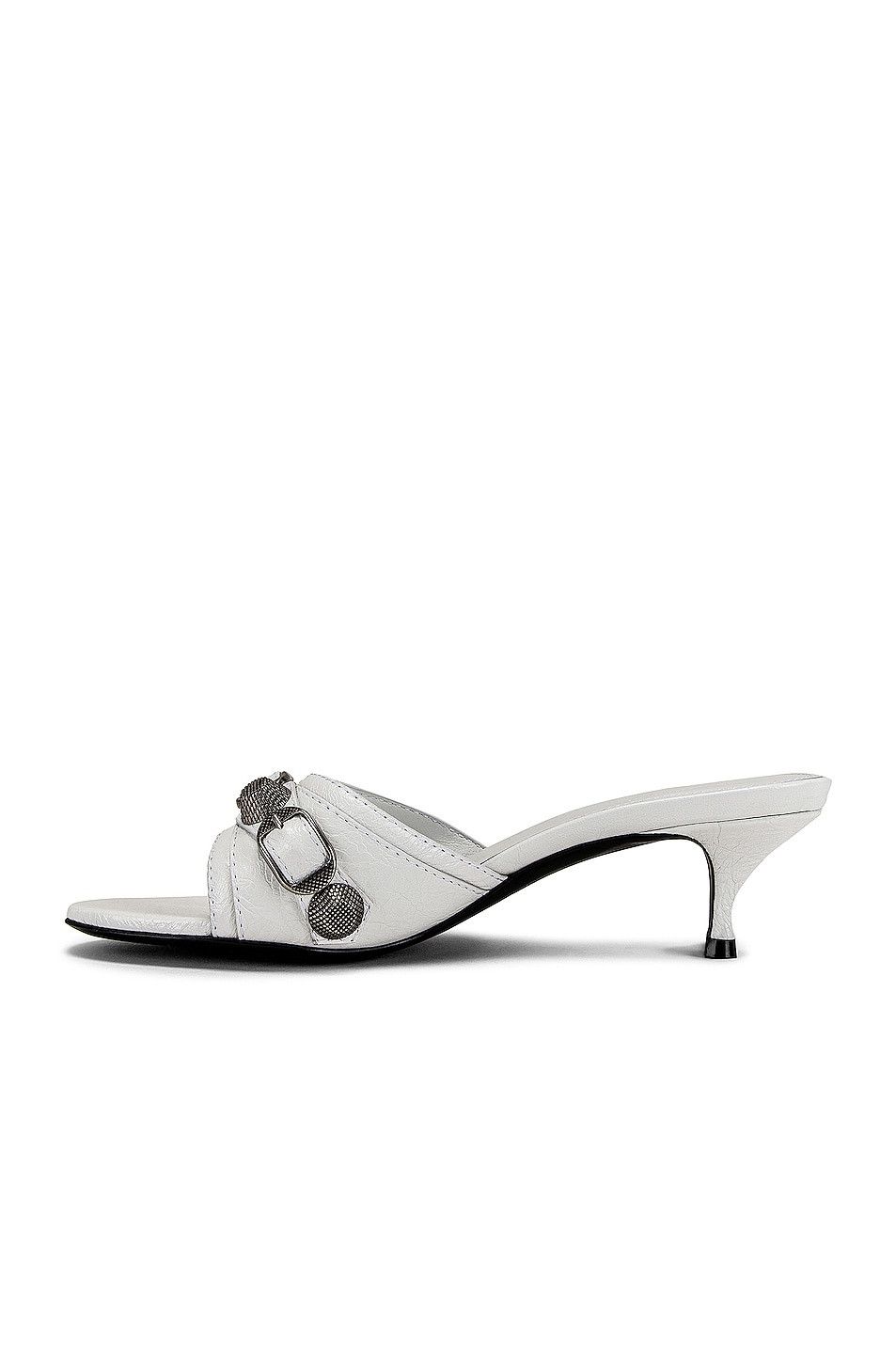 Balenciaga o1w1db10625 Cagole 50mm Sandals in Aged Silver Size US 9.5 / IT 39.5 - 5 Thumbnail
