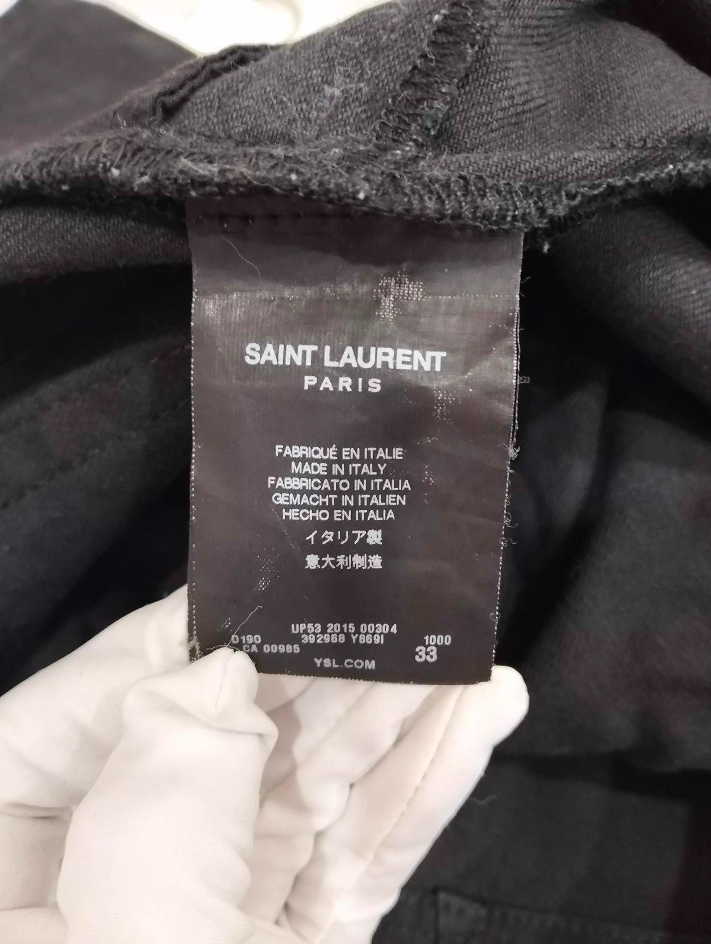 Saint Laurent Paris Saint Laurent 5-zip black jeans 33 Size US 33 - 4 Thumbnail