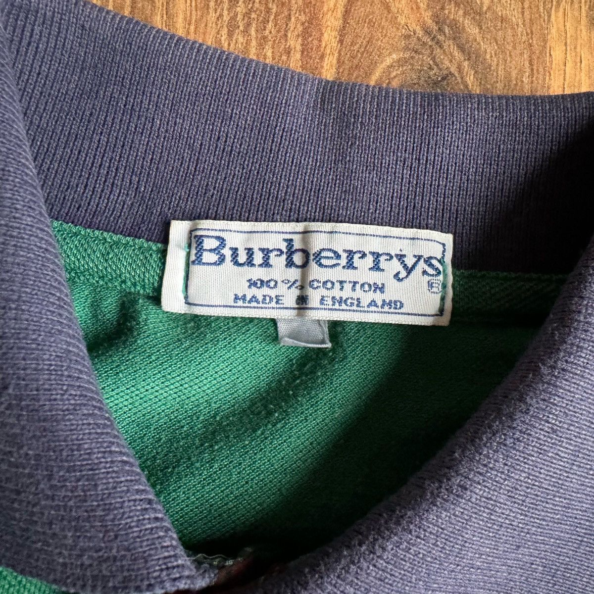 Burberry Vintage Burberry Burberrys Polo Green Mens XL 90s 80s Size US XL / EU 56 / 4 - 4 Thumbnail