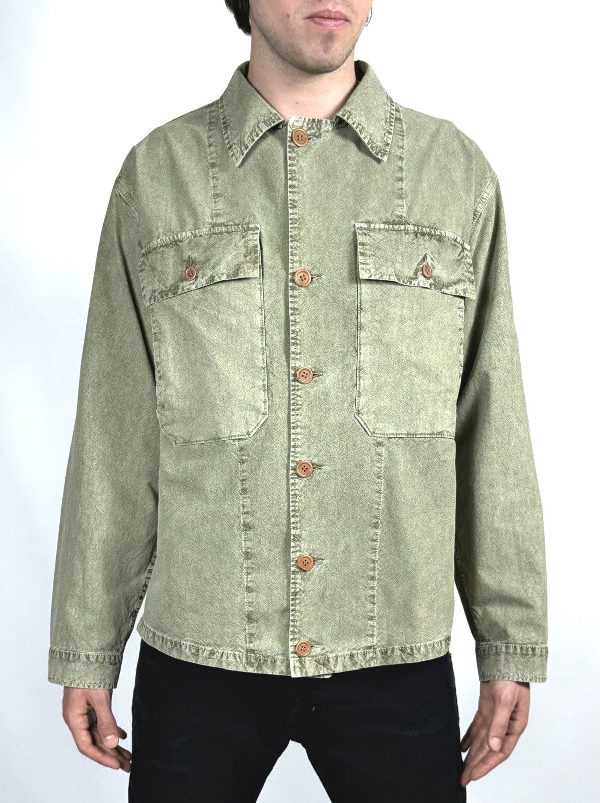 Our Legacy Our Legacy Garment Dyed Cargo Pockets Overshirt Size US XL / EU 56 / 4 - 2 Thumbnail