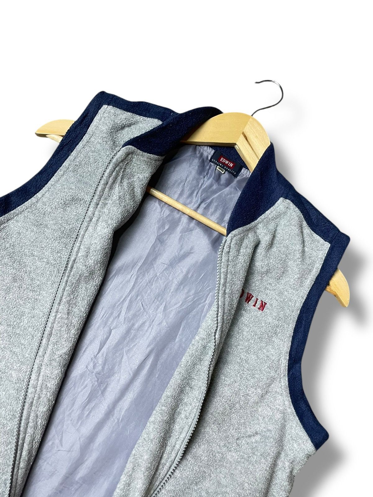 Edwin × Japanese Brand × Vintage Vintage EDWIN Fleece Zipped Vest (132) Size US XXS / EU 40 - 6 Thumbnail