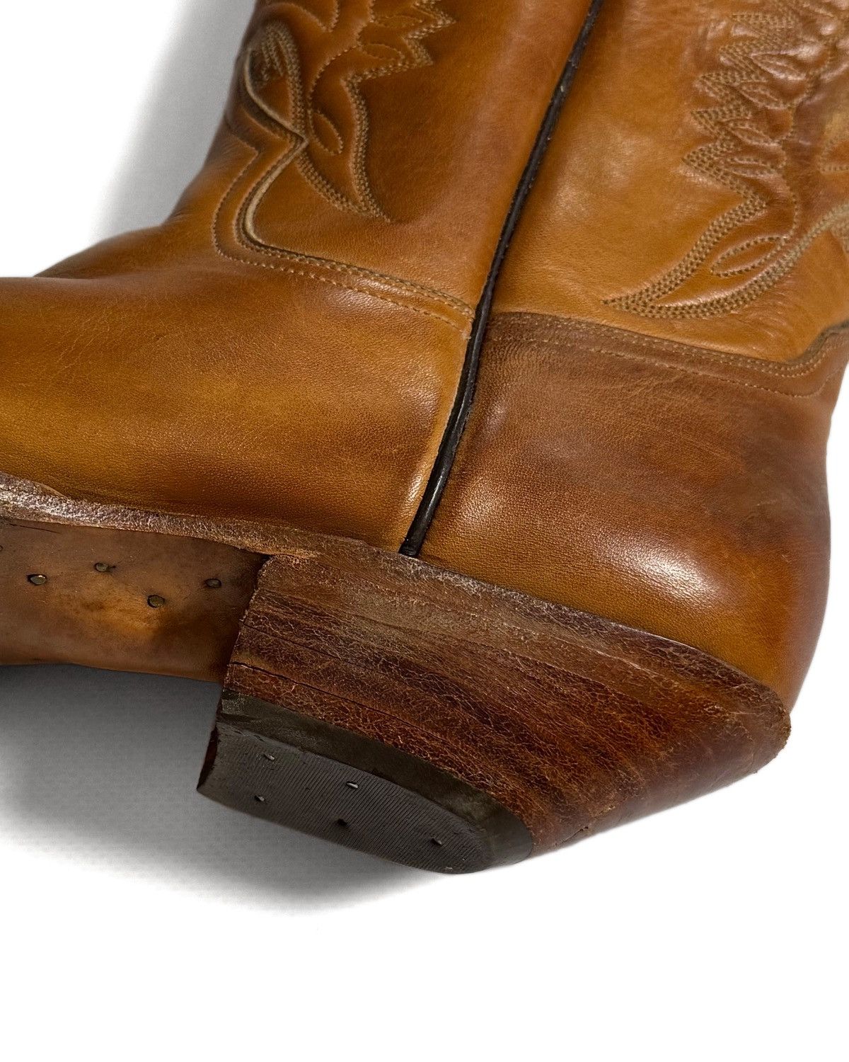 Buffalo London Vintage Buffalo Leather Western Biker Cowboy Boots EU 40 Size US 7 / EU 40 - 9 Thumbnail