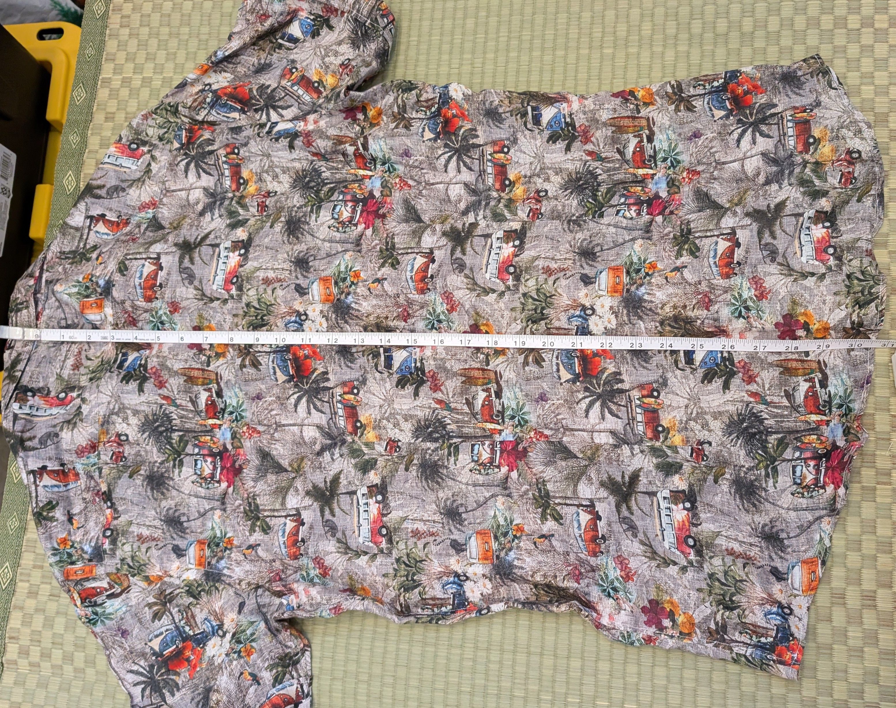 Other Edo Camicie Sartoriali 100% Linen Graphic Button Up Shirt Size US L / EU 52-54 / 3 - 7 Thumbnail