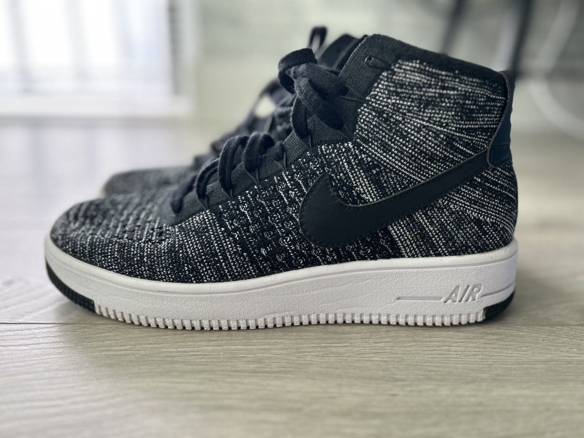 Nike Air Force 1 Ultra Flyknit Mid ‘Oreo’ 2016 Size US 9 / EU 42 - 2 Thumbnail
