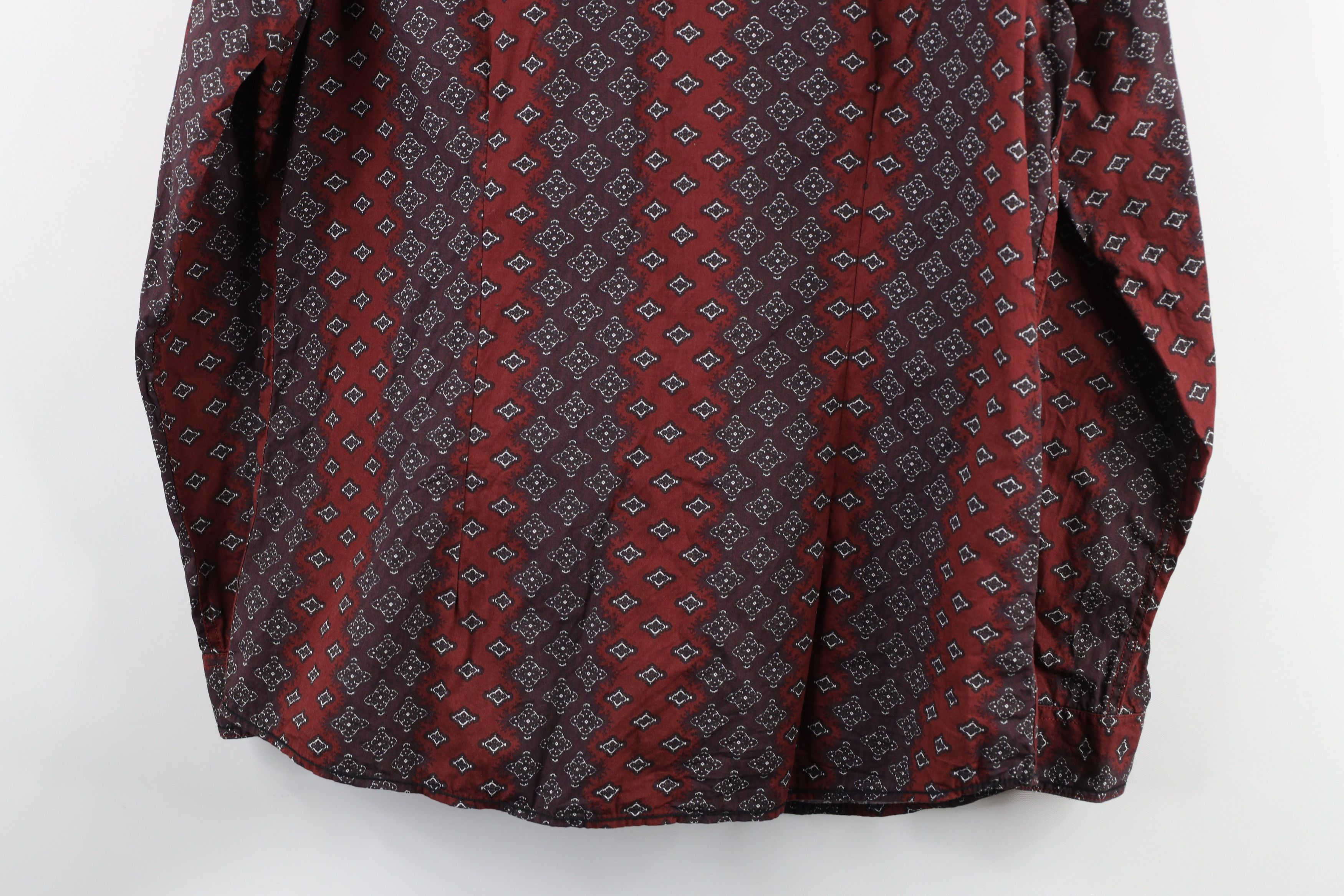 Vintage Vintage 90s Rockabilly Geometric Western Snap Button Shirt Size M / US 6-8 / IT 42-44 - 11 Thumbnail