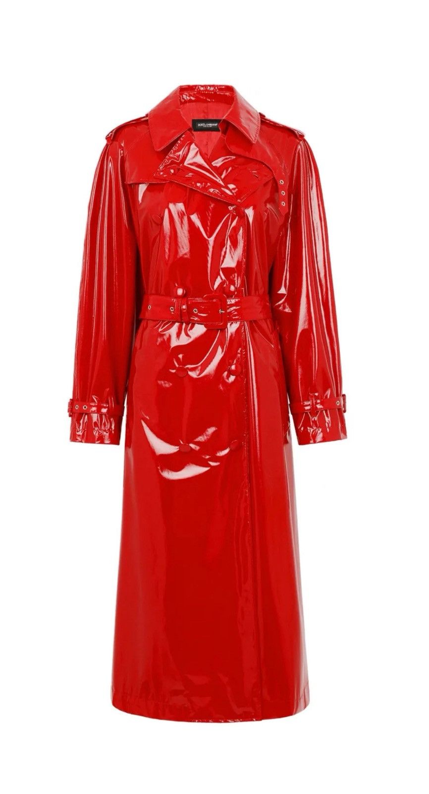 Dolce & Gabbana Storm-flap patent trench coat Size XS / US 0-2 / IT 36-38 - 1 Thumbnail