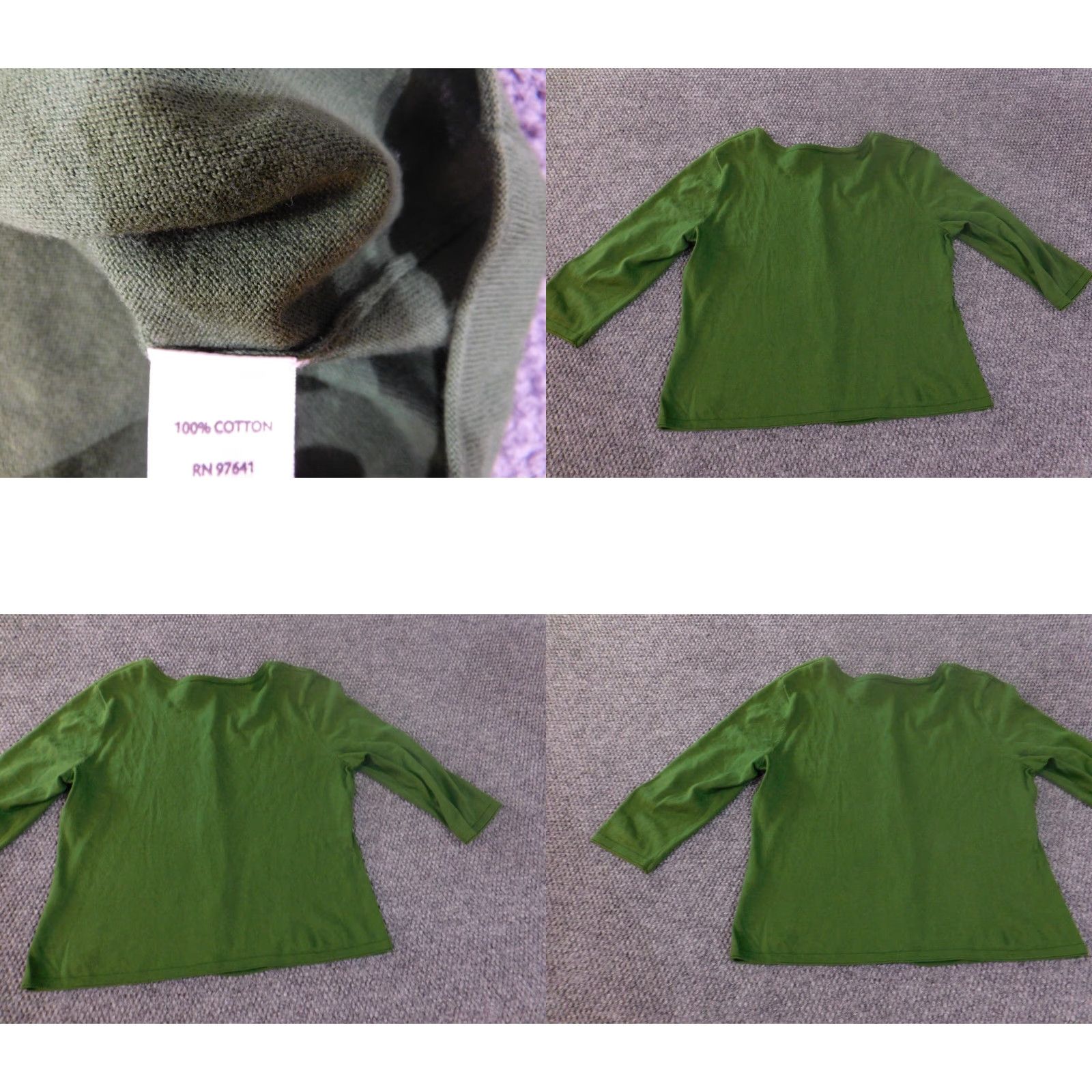 J. Jill J Jill Sweater Cardigan Womens Small Green Cotton Knit Cable-Knit Button Round Neck Casual Long Sleeve Vintage? No. Size S / US 4 / IT 40 - 8 Thumbnail