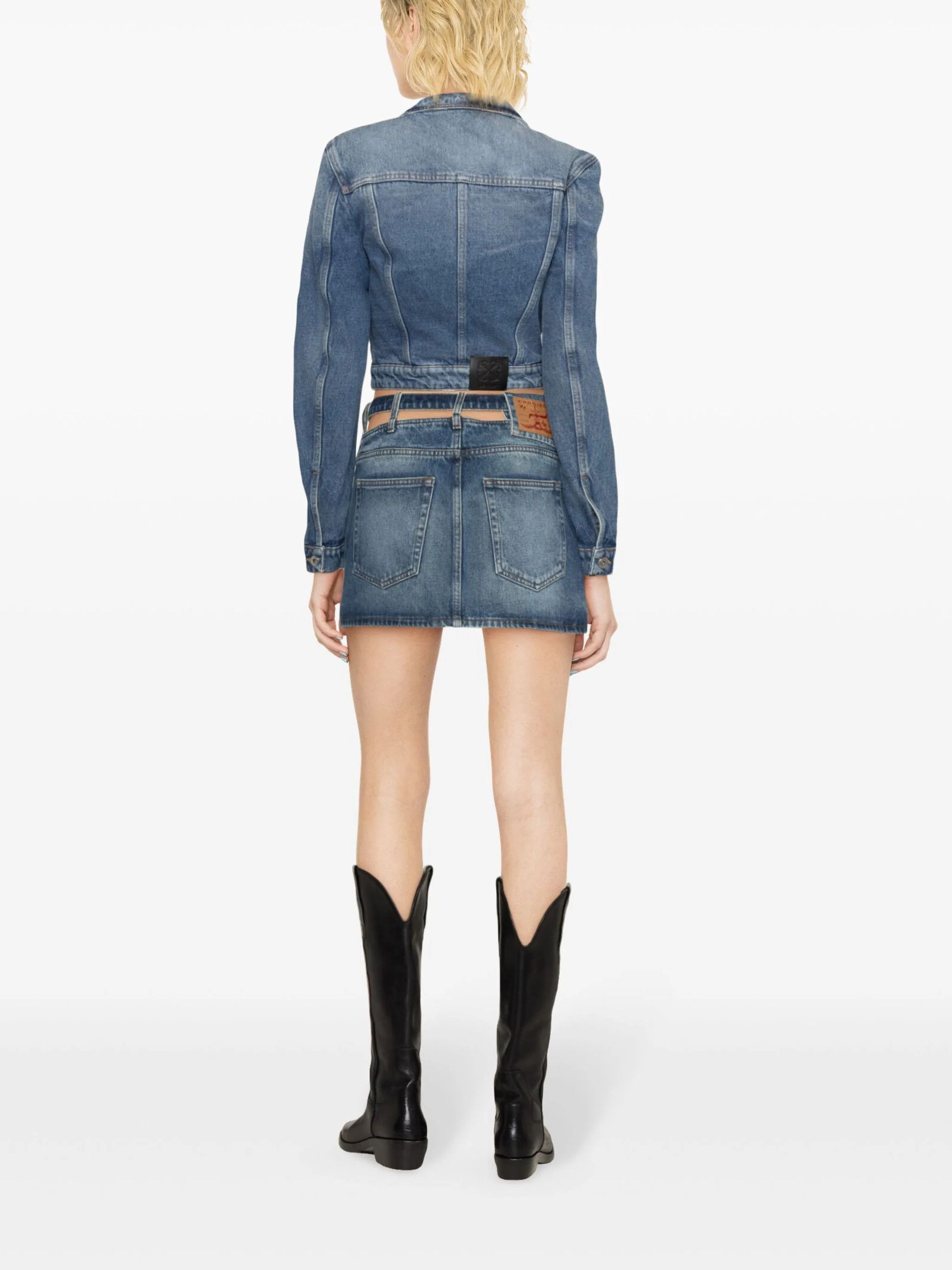 Off-White o1s22i1n0824 Denim Jacket in Blue Size M / US 6-8 / IT 42-44 - 4 Thumbnail
