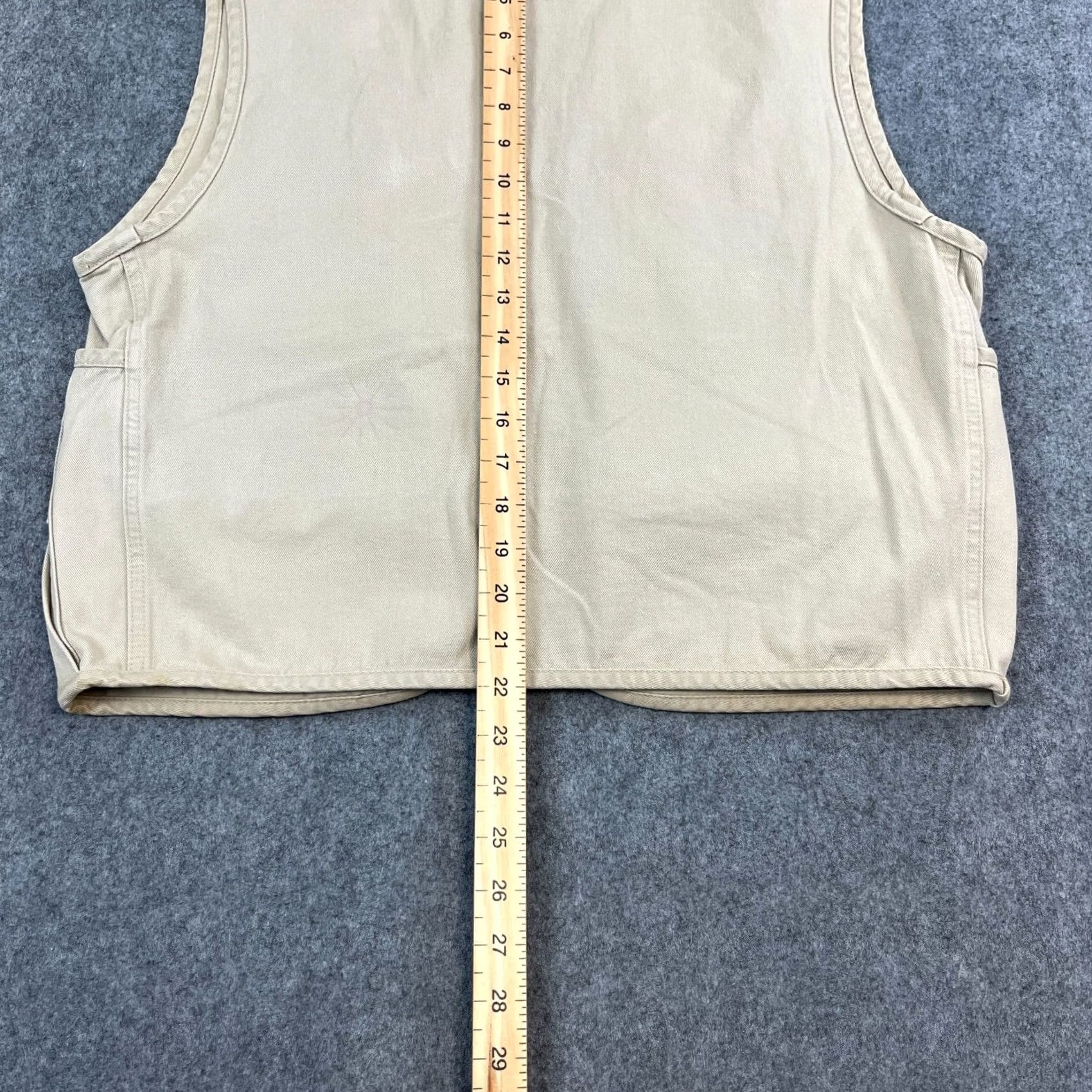 Levi's VINTAGE Levi's Jacket Vest Mens Small Beige 70s Italy Made Full Zip Pockets Logo Canvas Cotton Size US S / EU 44-46 / 1 - 3 Thumbnail
