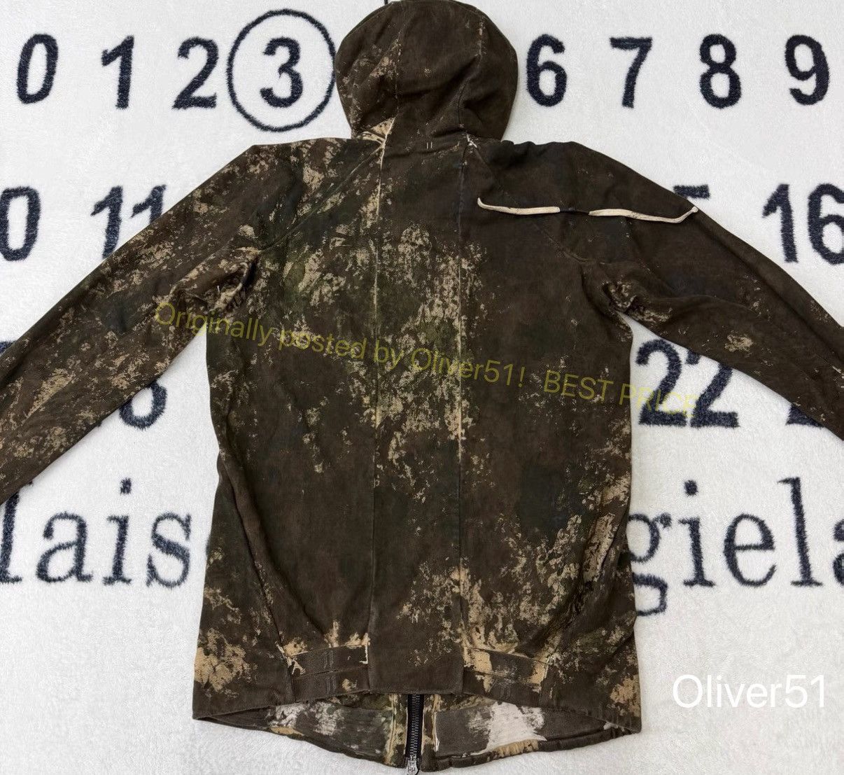 11 By Boris Bidjan Saberi 11 by BBS Oil-Painted Waxed Camo Jacket KKKK9/2610 Size US M / EU 48-50 / 2 - 3 Thumbnail