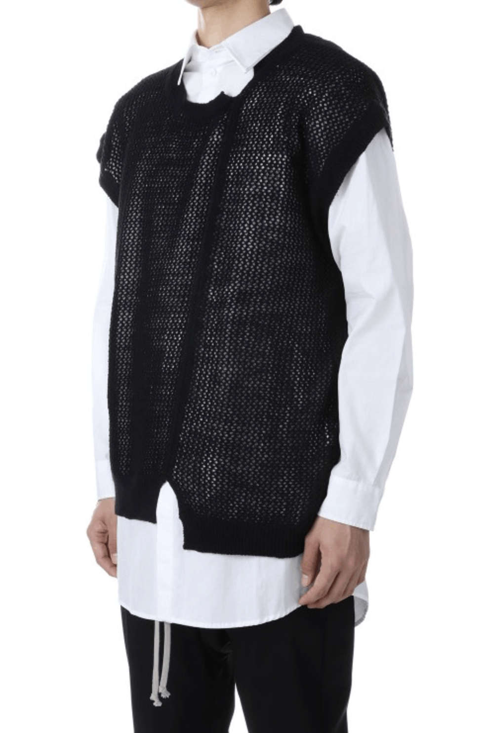 Yohji Yamamoto Yohji Yamamoto Pour Homme - PATTERN VEST Knitwear Size US L / EU 52-54 / 3 - 2 Thumbnail