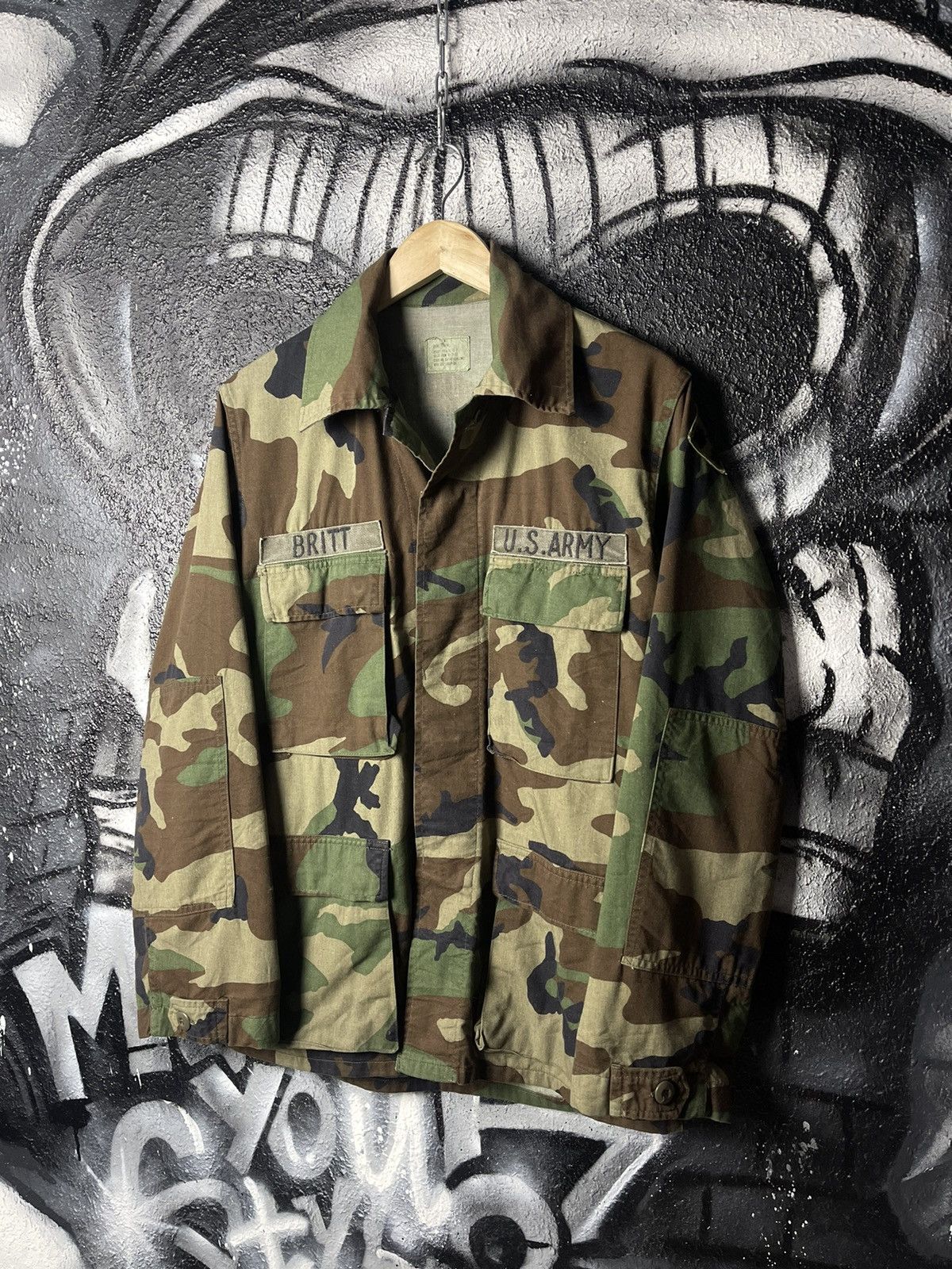 Vintage Army Coat Combat Woodland Camouflage Pattern Men’s Size S Size US S / EU 44-46 / 1 - 1 Thumbnail