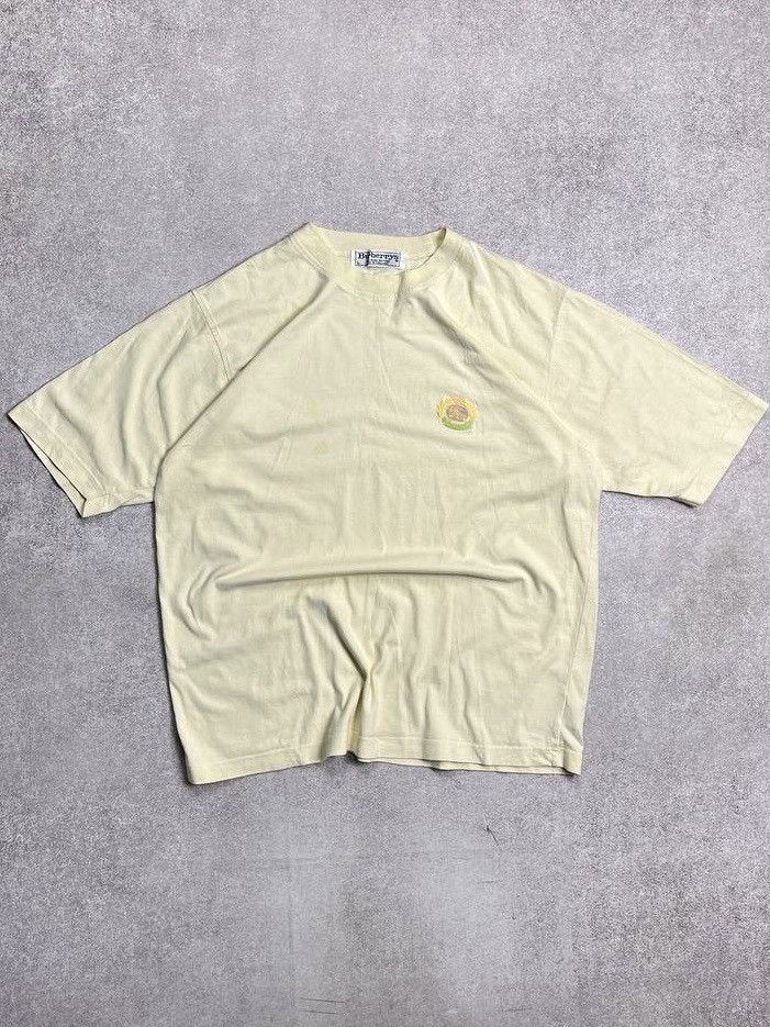 Burberry Vintage Burberrys Embroidery Heavy Cotton Boxy T-shirt L Size US L / EU 52-54 / 3 - 1 Thumbnail