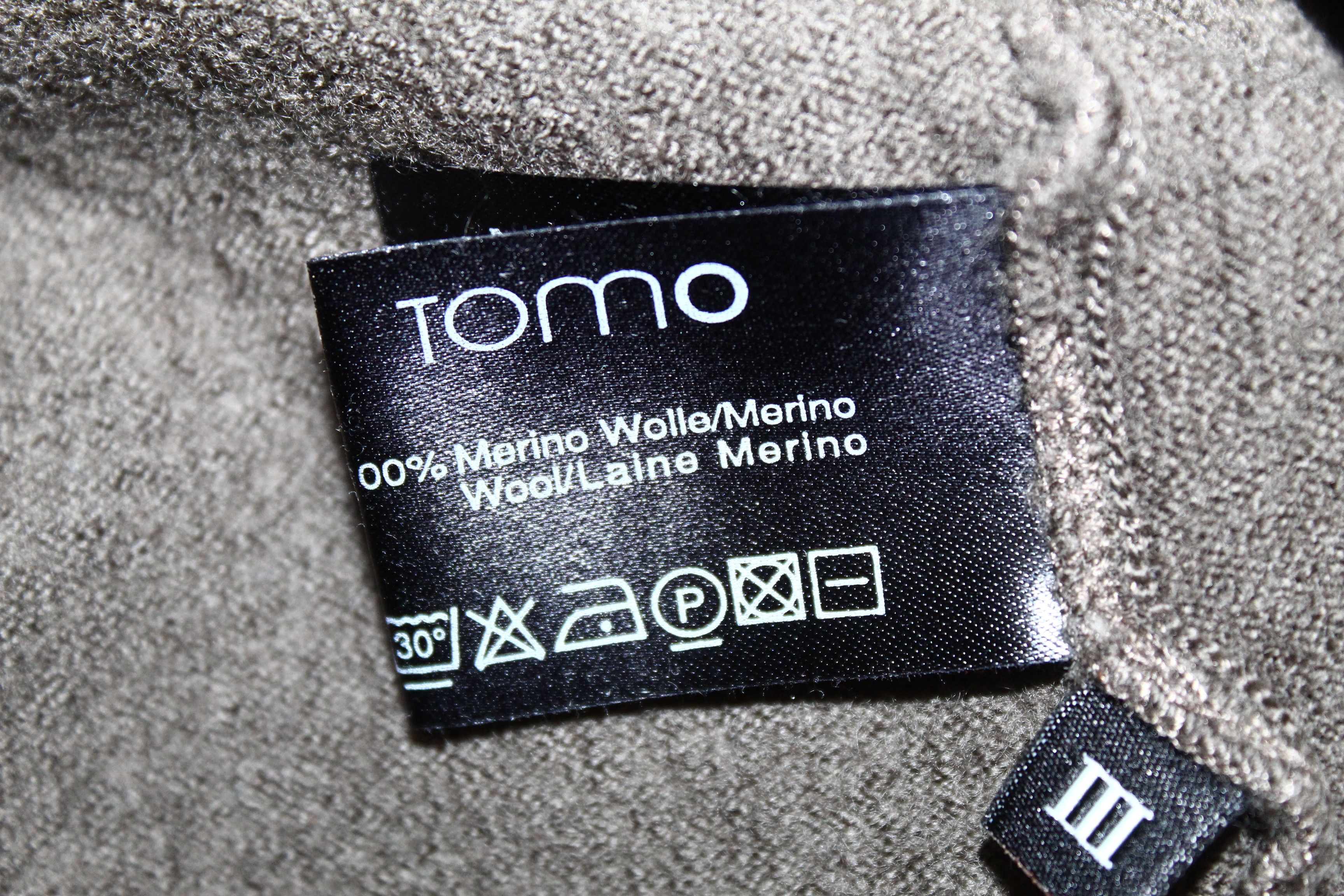 Japanese Brand TOMO Merino Wool Raw Cut Asymmetric Oversized Top Size L / US 10 / IT 46 - 7 Thumbnail