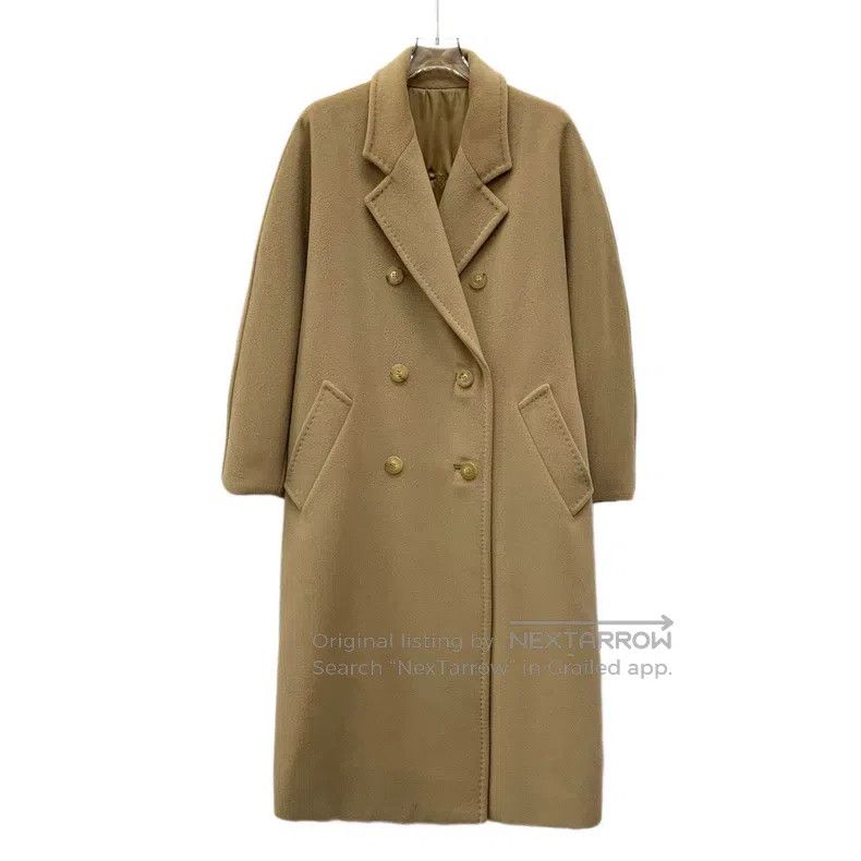 Max Mara Max Mara Brown Sheep Wool Lapel Double Breasted Long Sleev Size S / US 4 / IT 40 - 1 Thumbnail