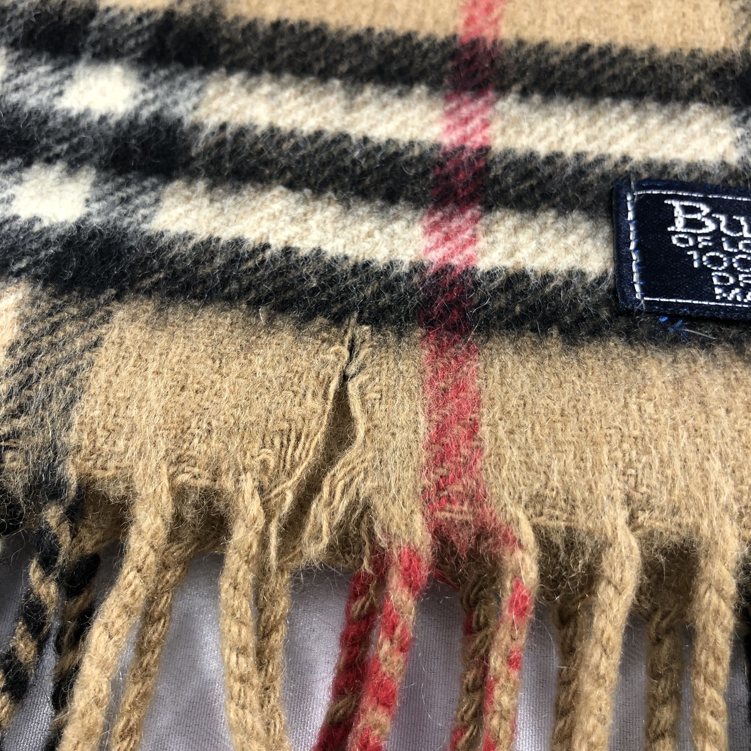 Burberry Burberrys Nova Check Tan Cashmere Scarf Muffler V914 Size ONE SIZE - 5 Thumbnail